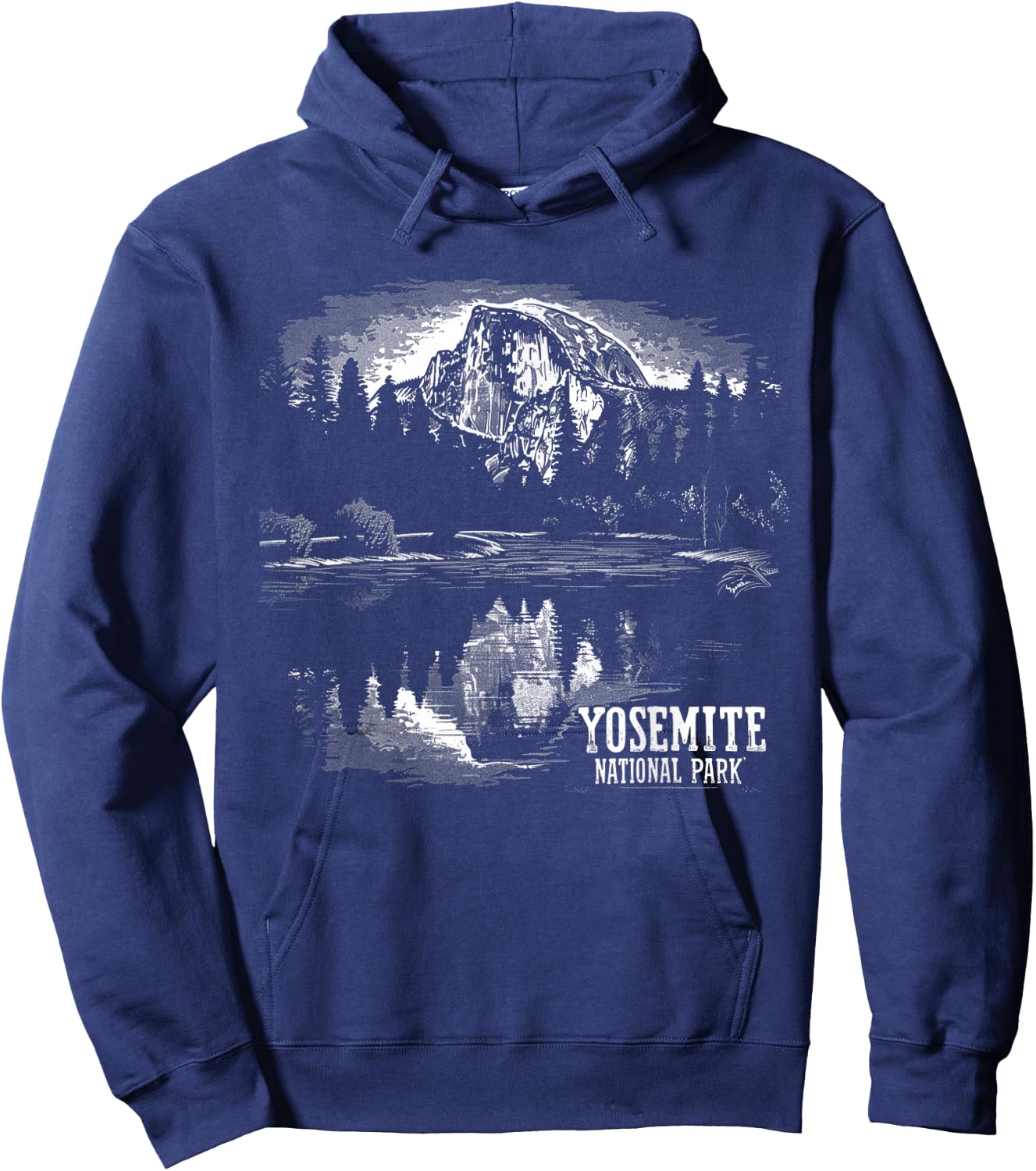 Yosemite - US National Park Vintage Men Women Kids Retro Hoodie - Hoodie | Navy