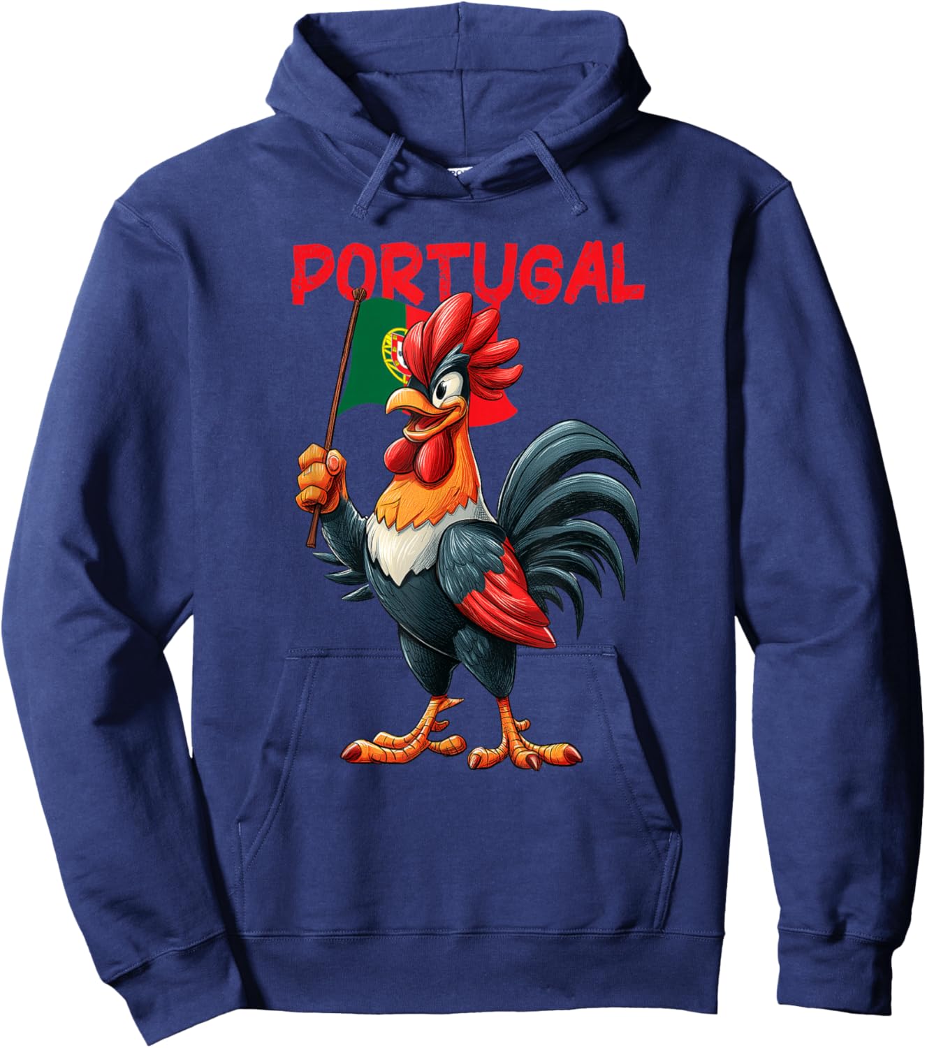 Awesome Portugal Colors with Animal Look Hoodie - Hoodie | Navy