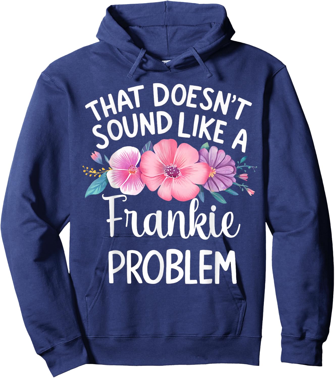 FRANKIE Personalized Cute Flower Girls FRANKIE Name Hoodie - Hoodie | Navy