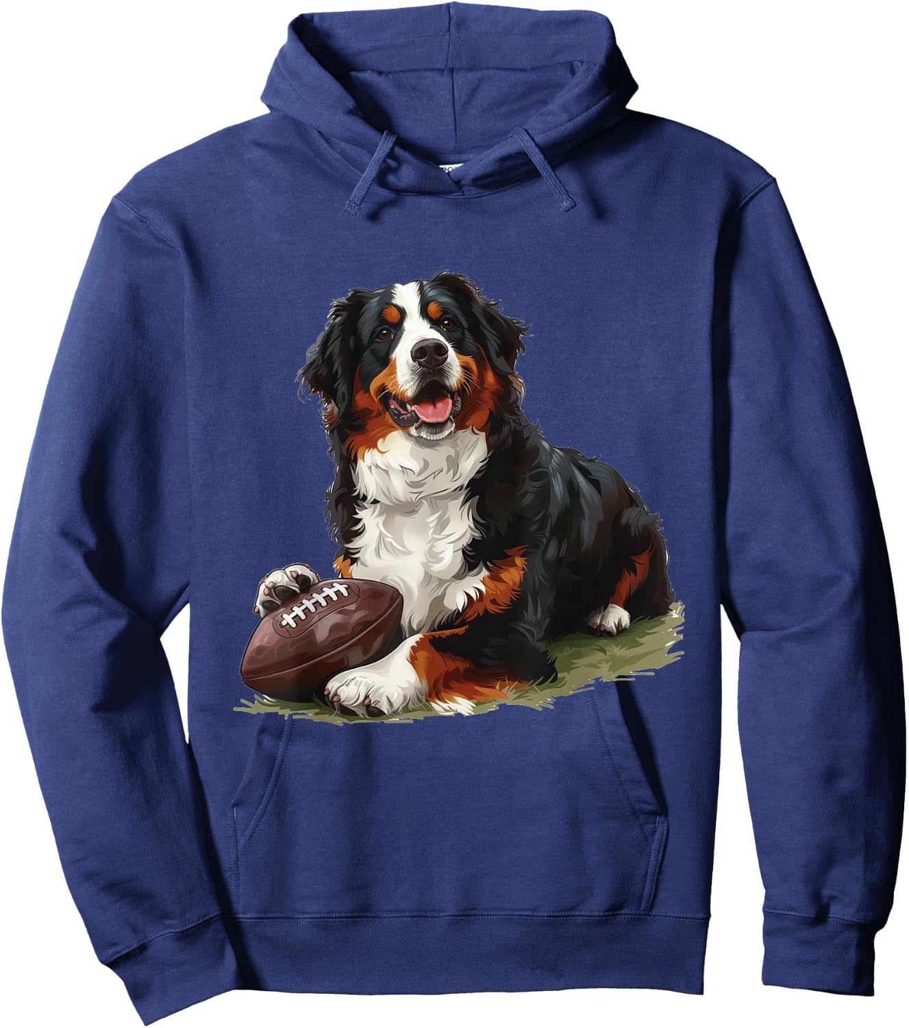 Bernese Mountain Dog Football Sports Team Animal Hoodie - Hoodie | Navy