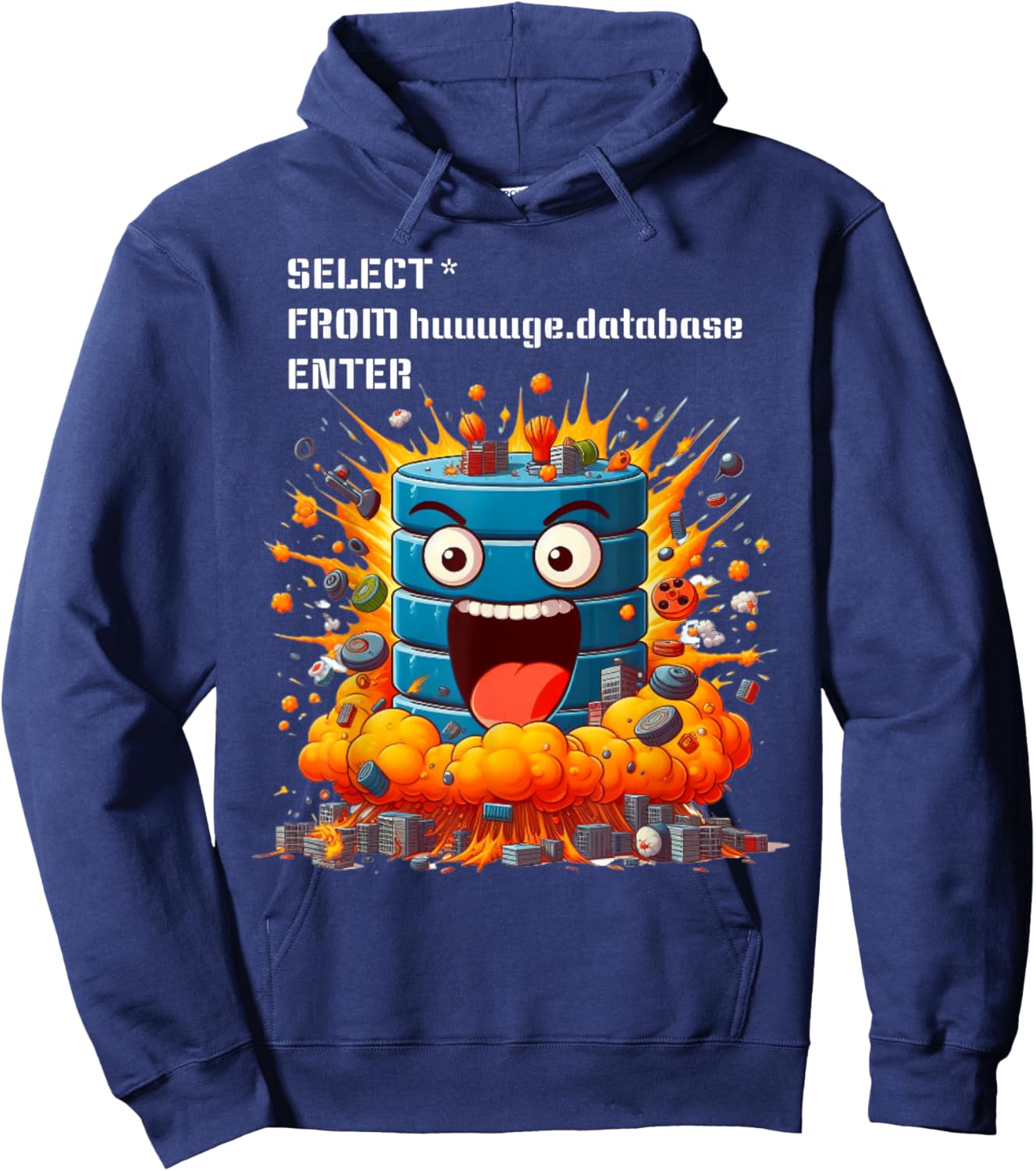 Sql Funny, Sql Funny Query, Database, Programmer Hoodie - Hoodie | Navy