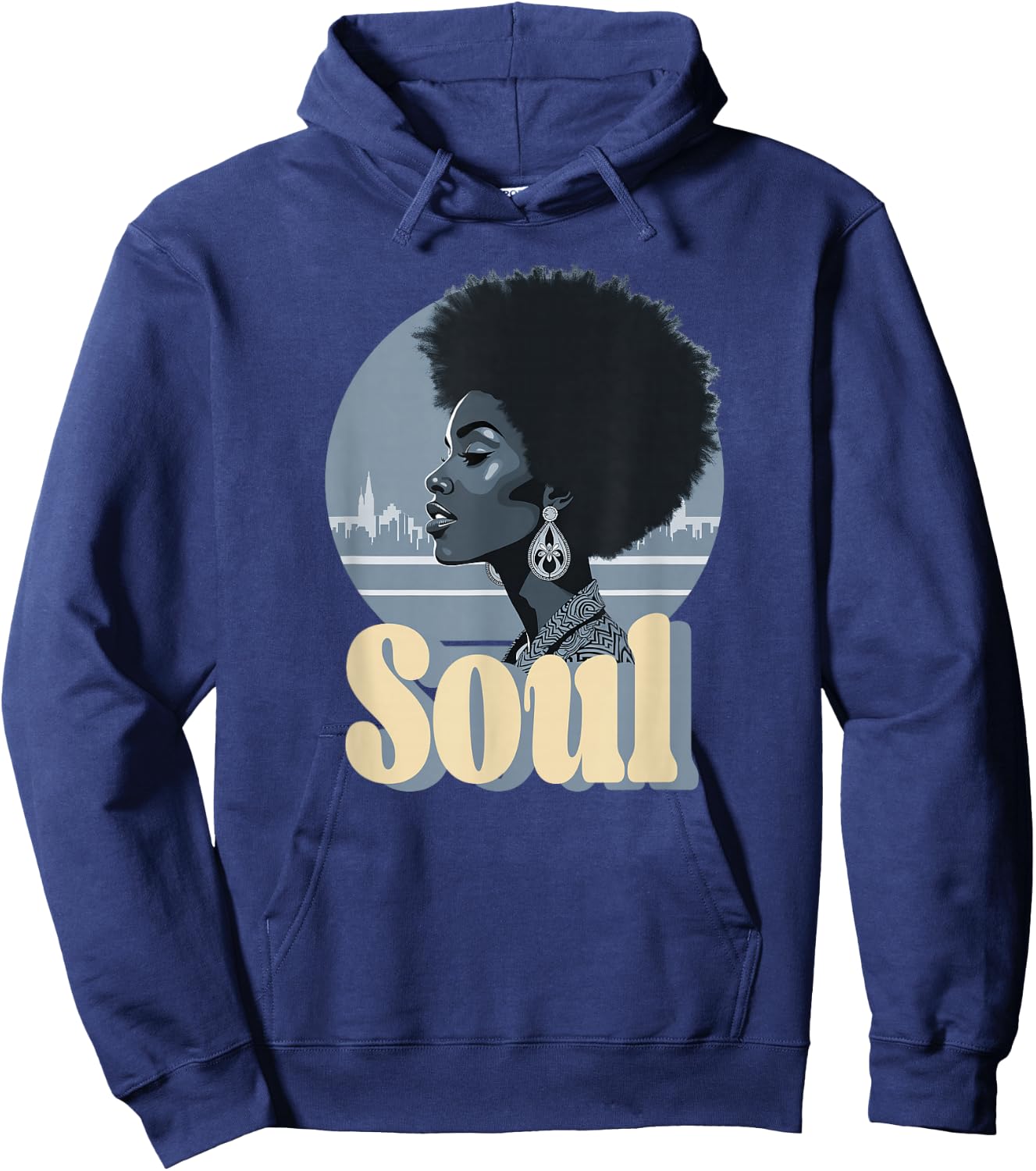 I Love 70's 80's Funk Soul Music Hoodie - Hoodie | Navy