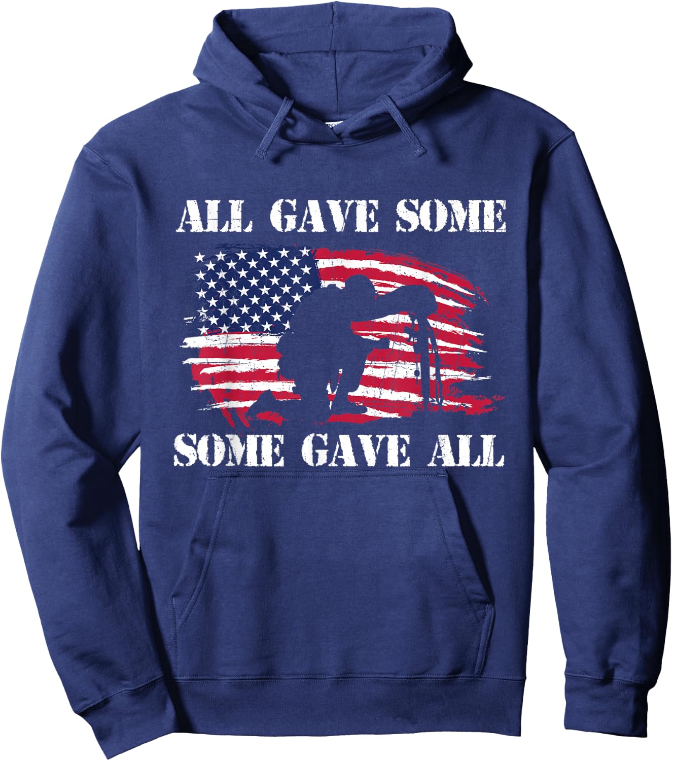All Gave Some Some Gave All - Patriotic Veteran Memorial Day Hoodie - Hoodie | Navy