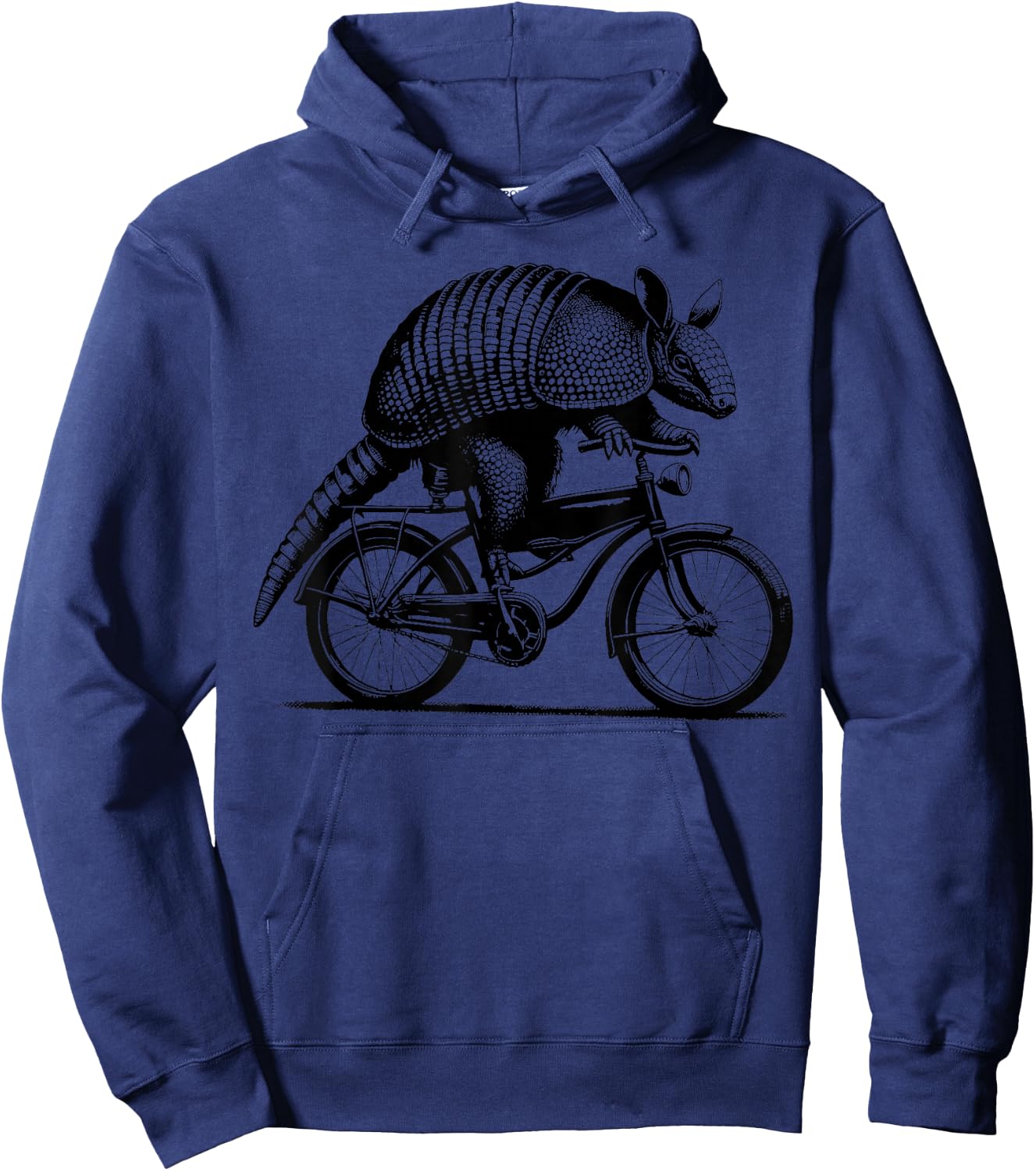 Armadillo Riding Bicycle Vintage Cycling Armadillo Biker Hoodie - Hoodie | Navy