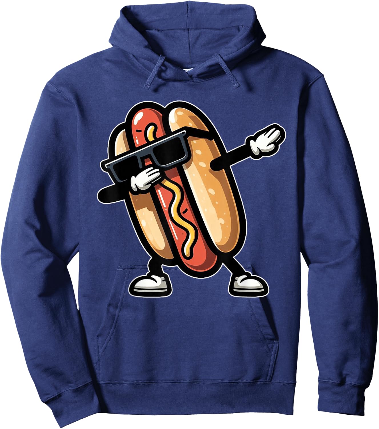 Cool Hot Dog Dabbing Funny Fast Food Hotdog Lovers Toddler Hoodie - Hoodie | Navy