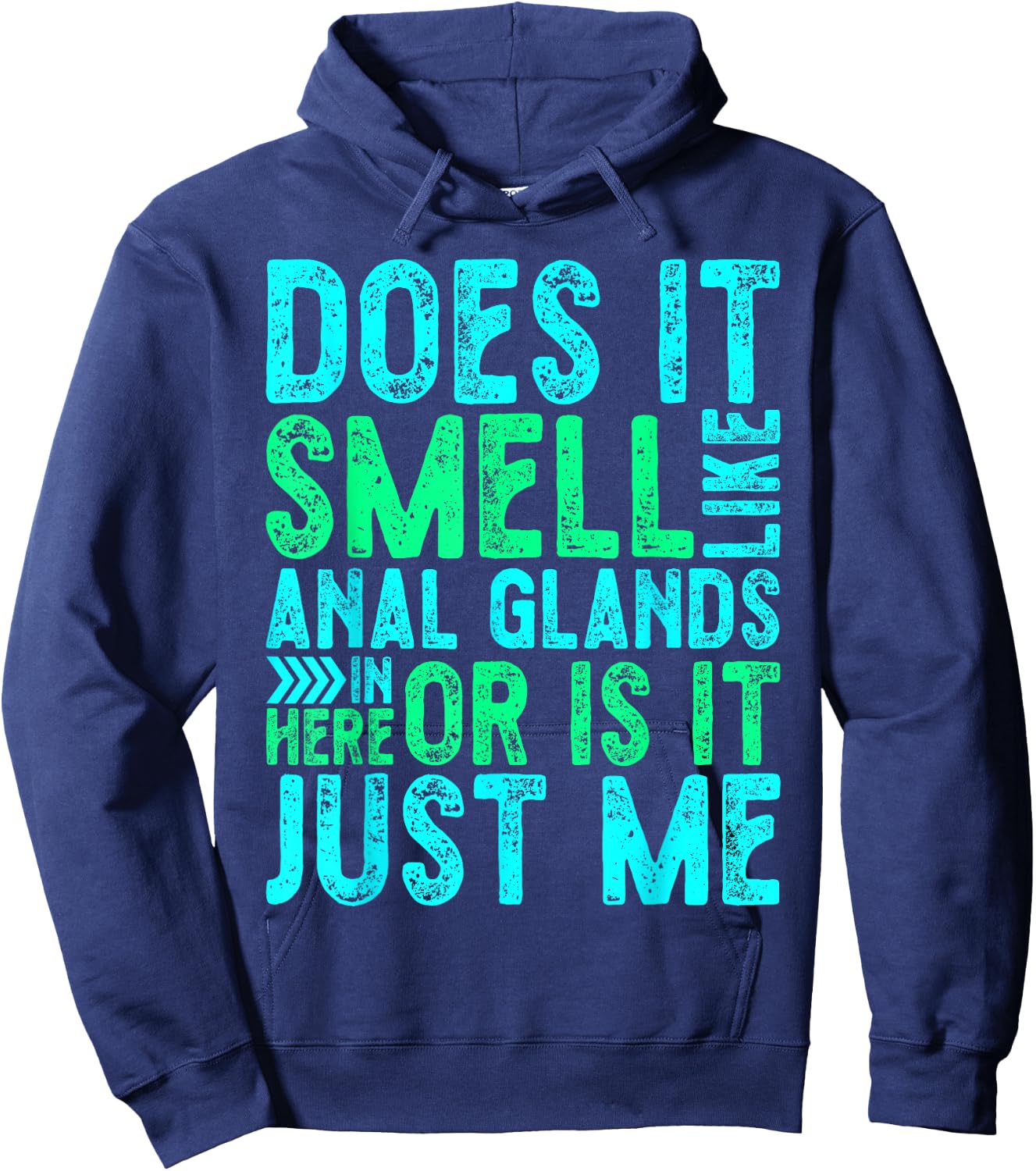 Distressed Does It Smell Like Anal Glands Funny Vet Tech Hoodie - Hoodie | Navy