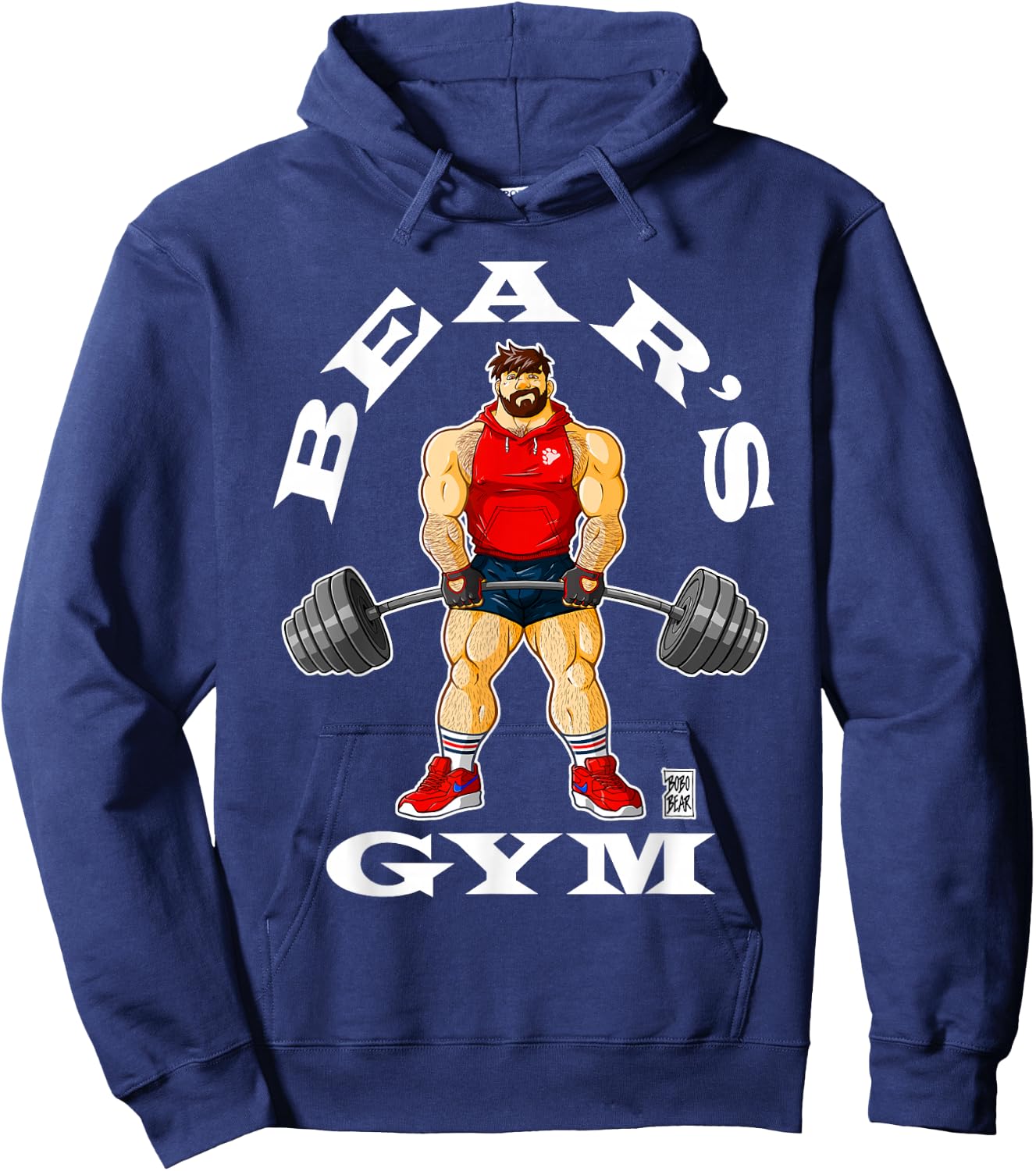 Adam Likes Bears Gym Hoodie - Hoodie | Navy