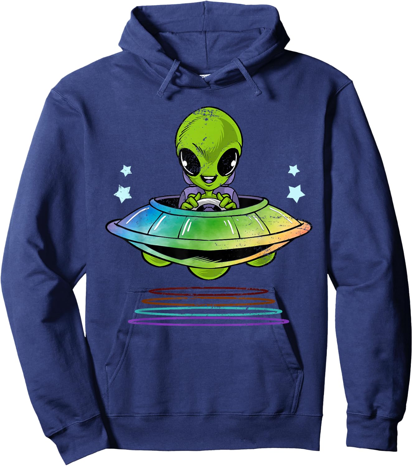 Kids Gift Cute UFO Alien Hoodie - Hoodie | Navy