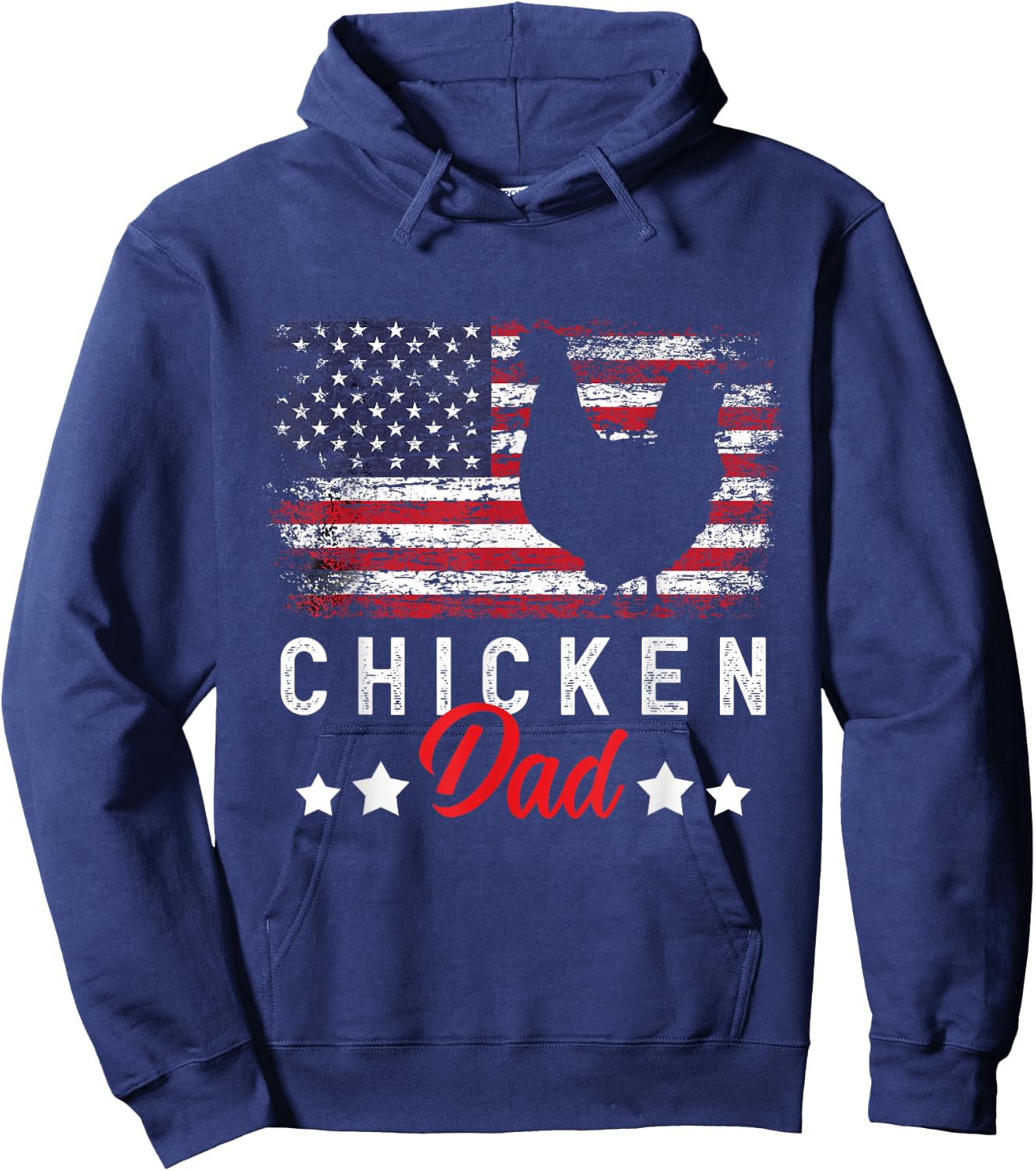 Funny Farmer Father Gift | Chicken Dad Hoodie - Hoodie | Navy