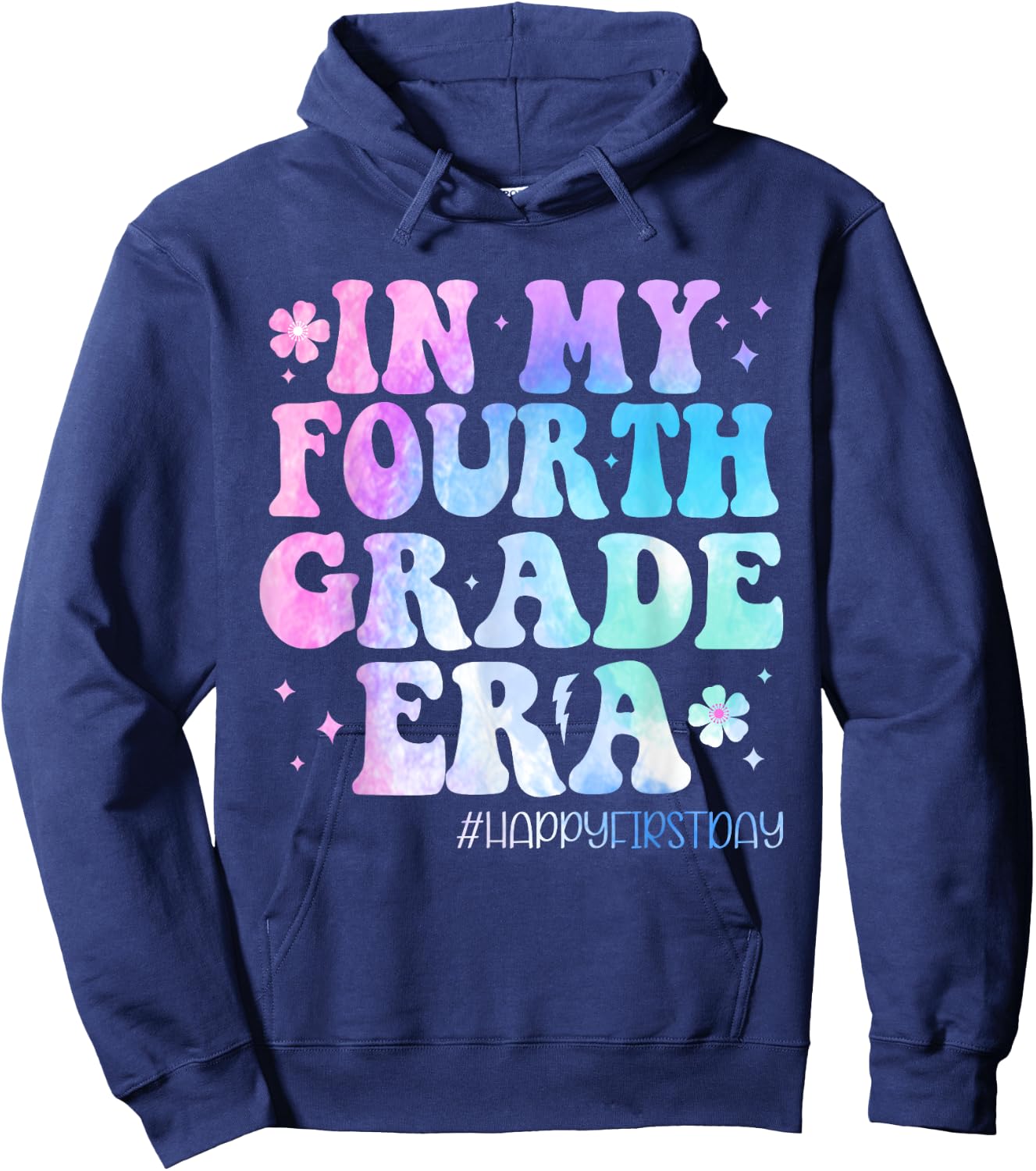 In My Fourth Grade Era Back to School 4th Grade Teacher Kids Hoodie - Hoodie | Navy