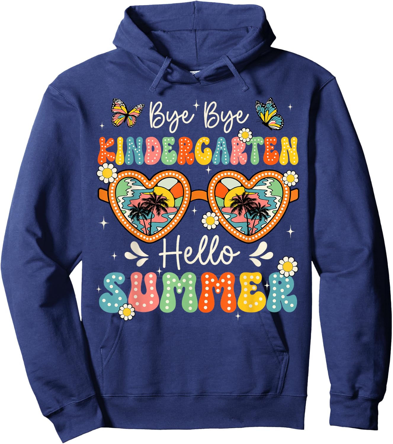 Goodbye Kindergarten Hello Summer Last Day Of School Boys Hoodie - Hoodie | Navy