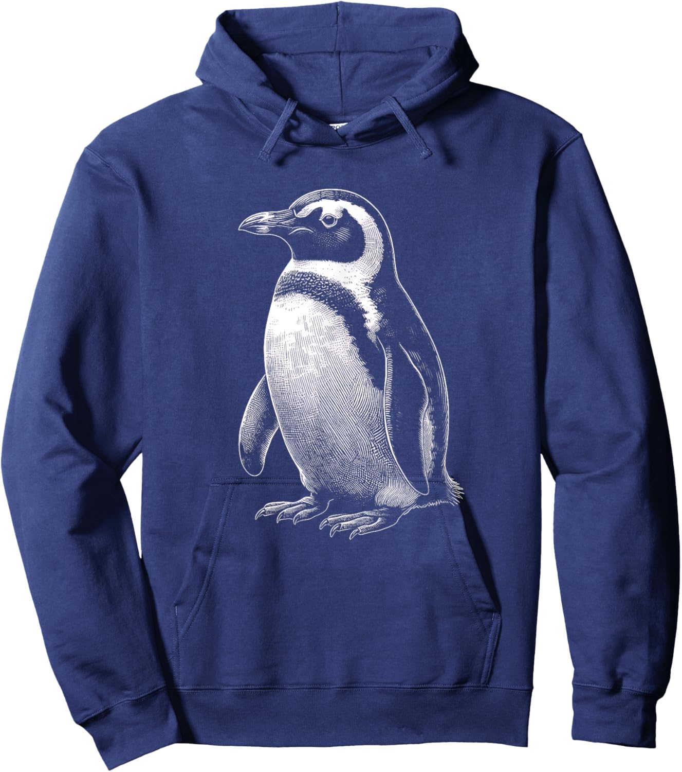 Vintage Penguin Graphic Art Design Hoodie - Hoodie | Navy