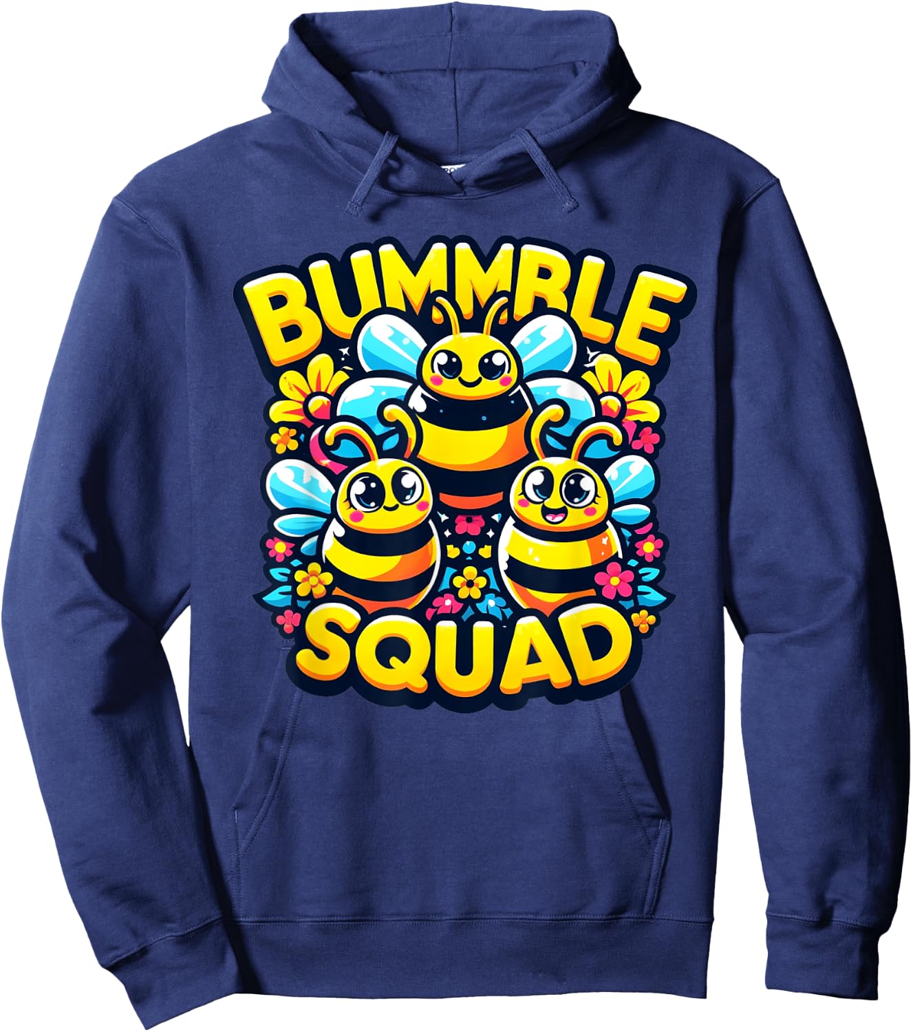 Bumble Bee Squad Funny Bumblebee Friends Team Men Women Kids Hoodie - Hoodie | Navy