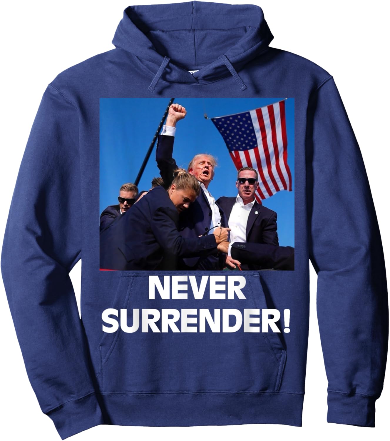 Pray for President Trump, Never Surrender ,God bless Trump Hoodie - Hoodie | Navy