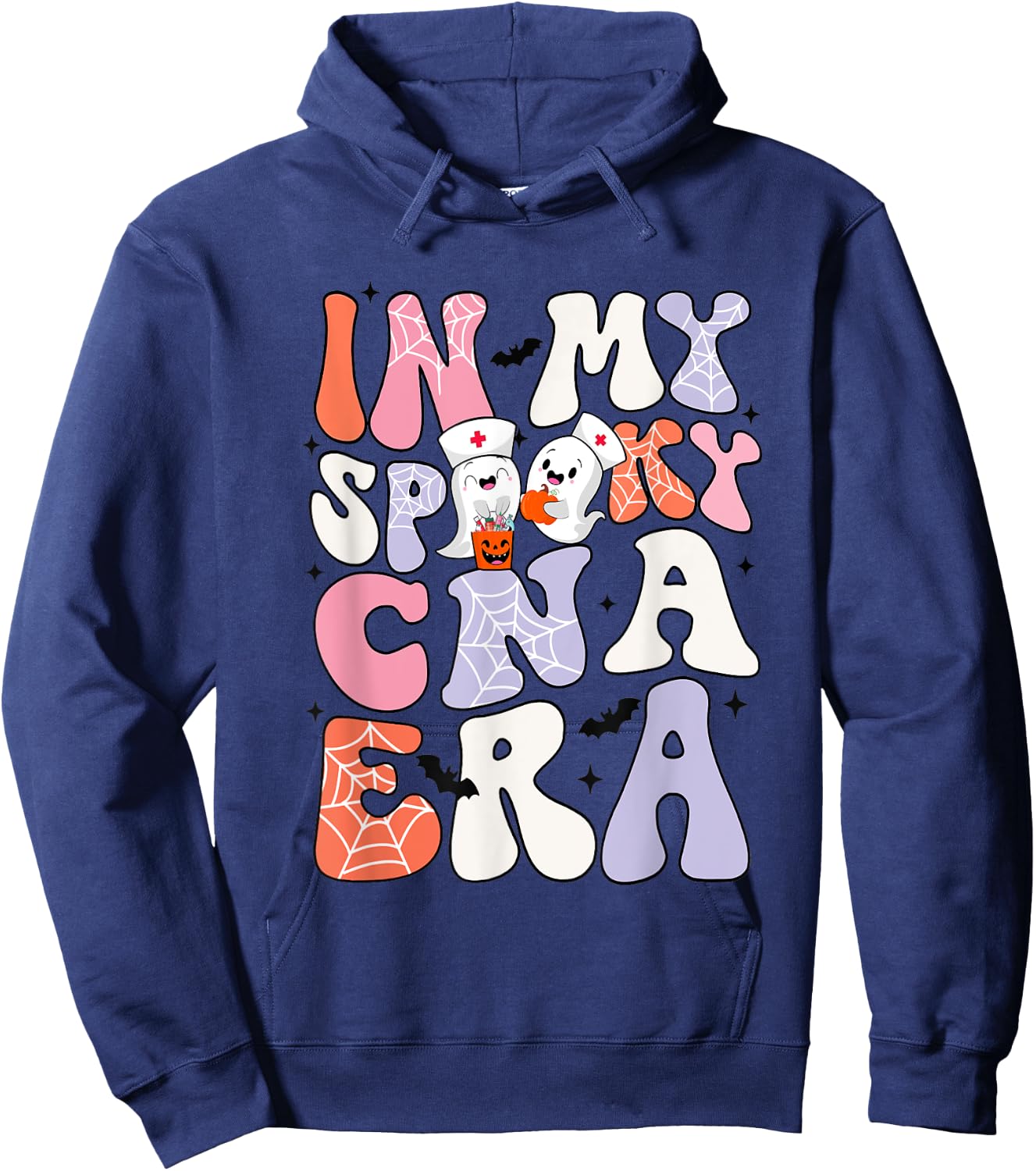 In My Spooky CNA Era Halloween Certified Nursing Assistants Hoodie - Hoodie | Navy