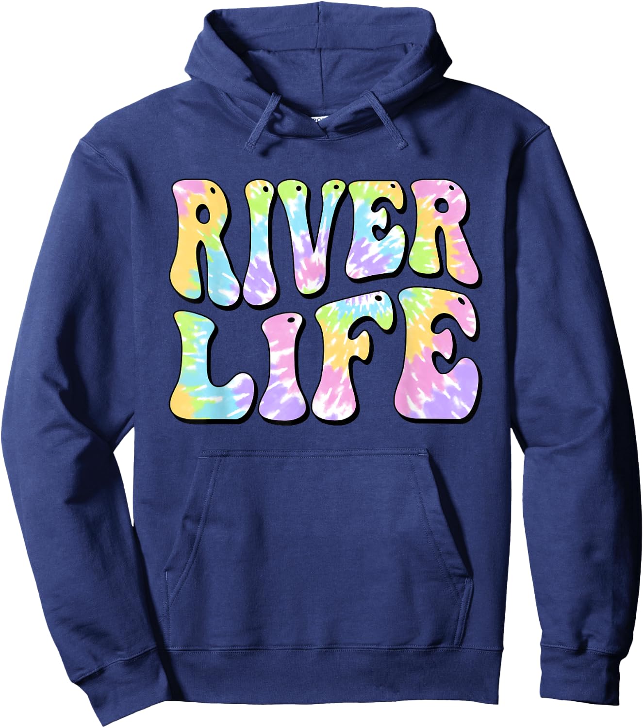 River Life Fun Fishing Boating River Bum Women Girl Kids Hoodie - Hoodie | Navy