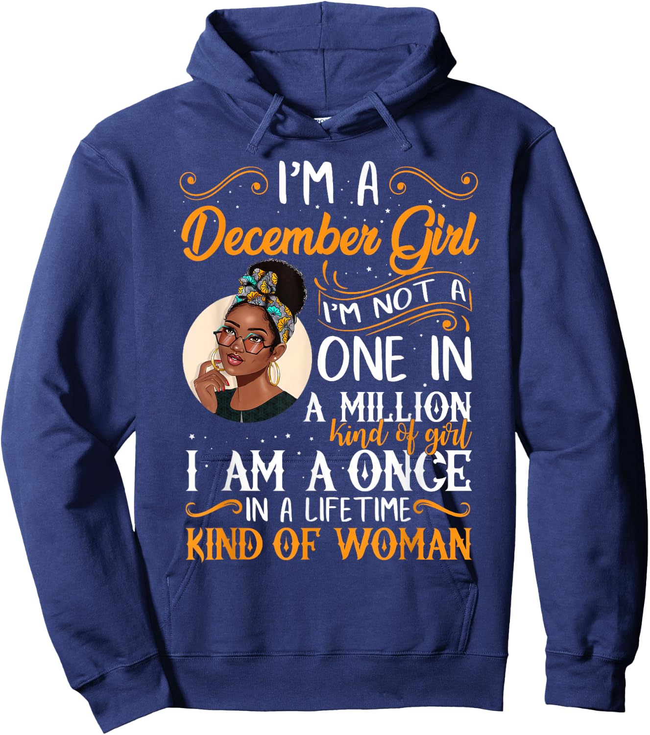 I'm A December Girl Black Women Sagittarius Birthday Hoodie - Hoodie | Navy
