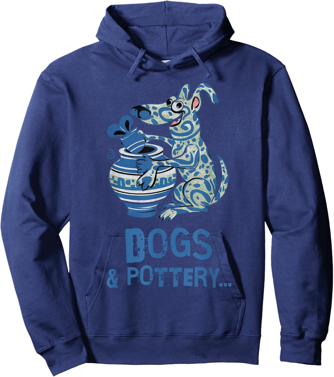 Dogs and Pottery Funny Dog Potter Art Women Girls Kids Hoodie - Hoodie | Navy