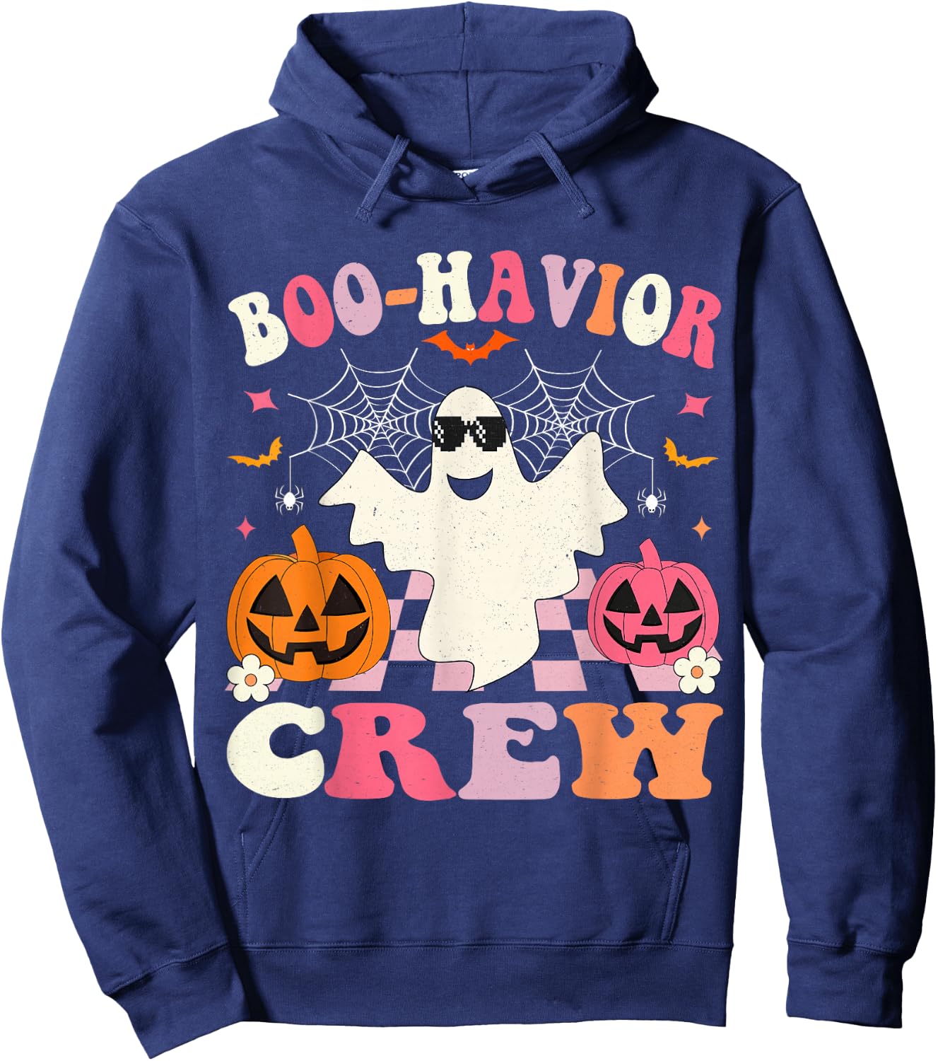 Behavior Analyst Halloween ABA Cute Ghost Boo-havior Crew Hoodie - Hoodie | Navy