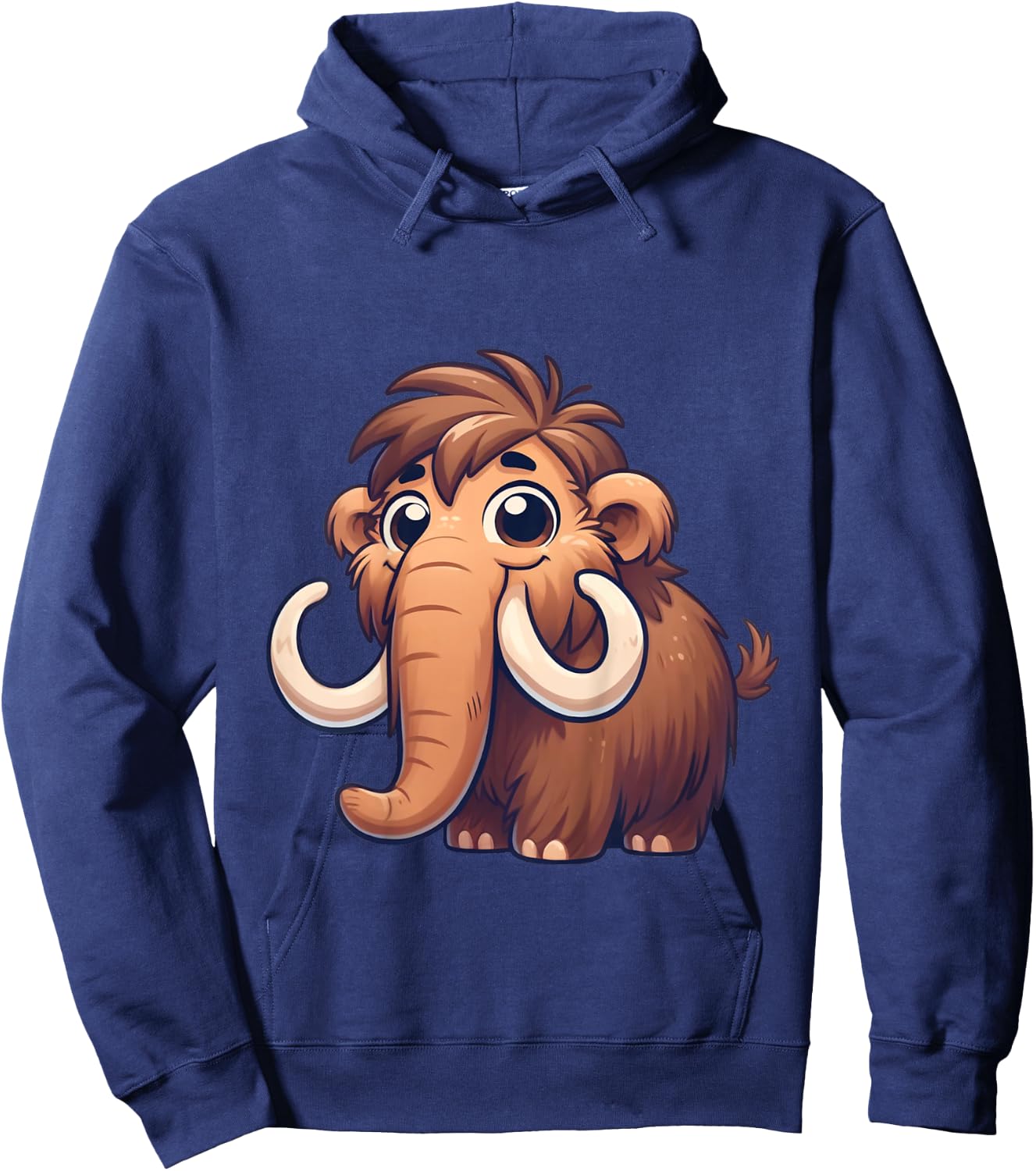 Toddlers Woolly Mammoth Cute Mammoth Cartoon Boys and Girls Hoodie - Hoodie | Navy