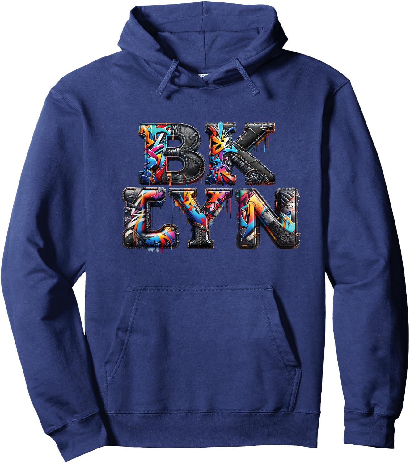 Brooklyn New York City Graffiti 80s 90s Hip Hop BKLYN Hoodie - Hoodie | Navy