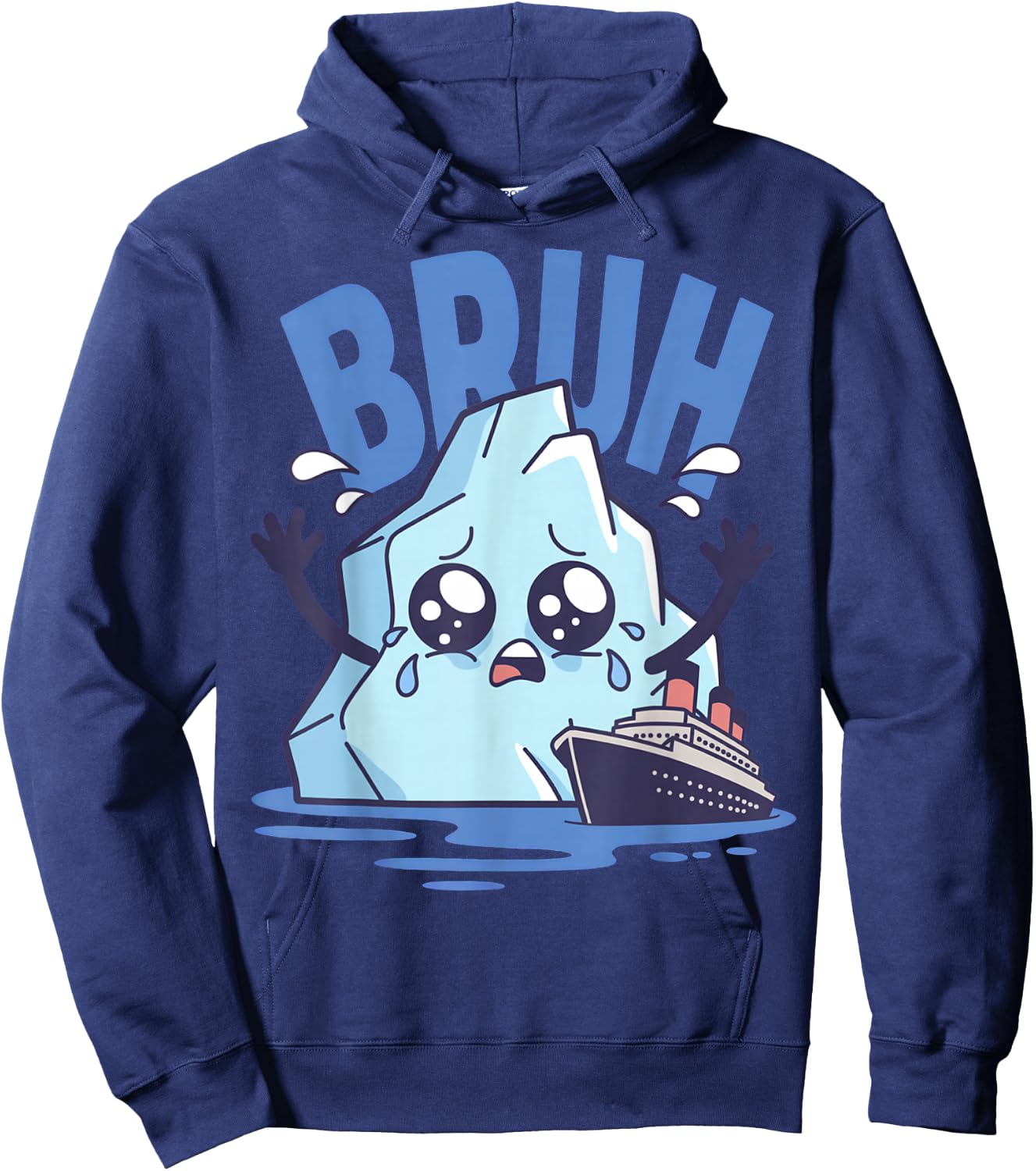 Funny Titanic Iceberg Hoodie - Hoodie | Navy