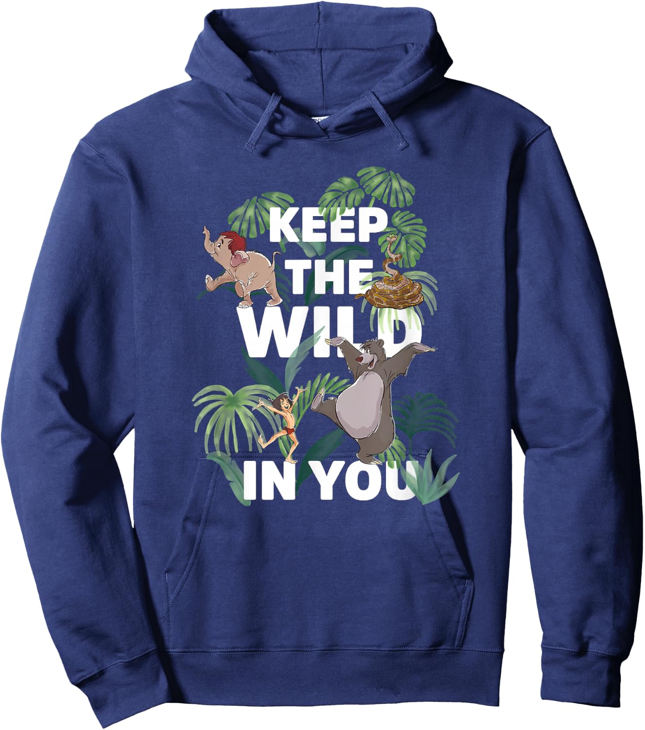 Disney The Jungle Book Keep The Wild in You Group Poster Hoodie - Hoodie | Navy