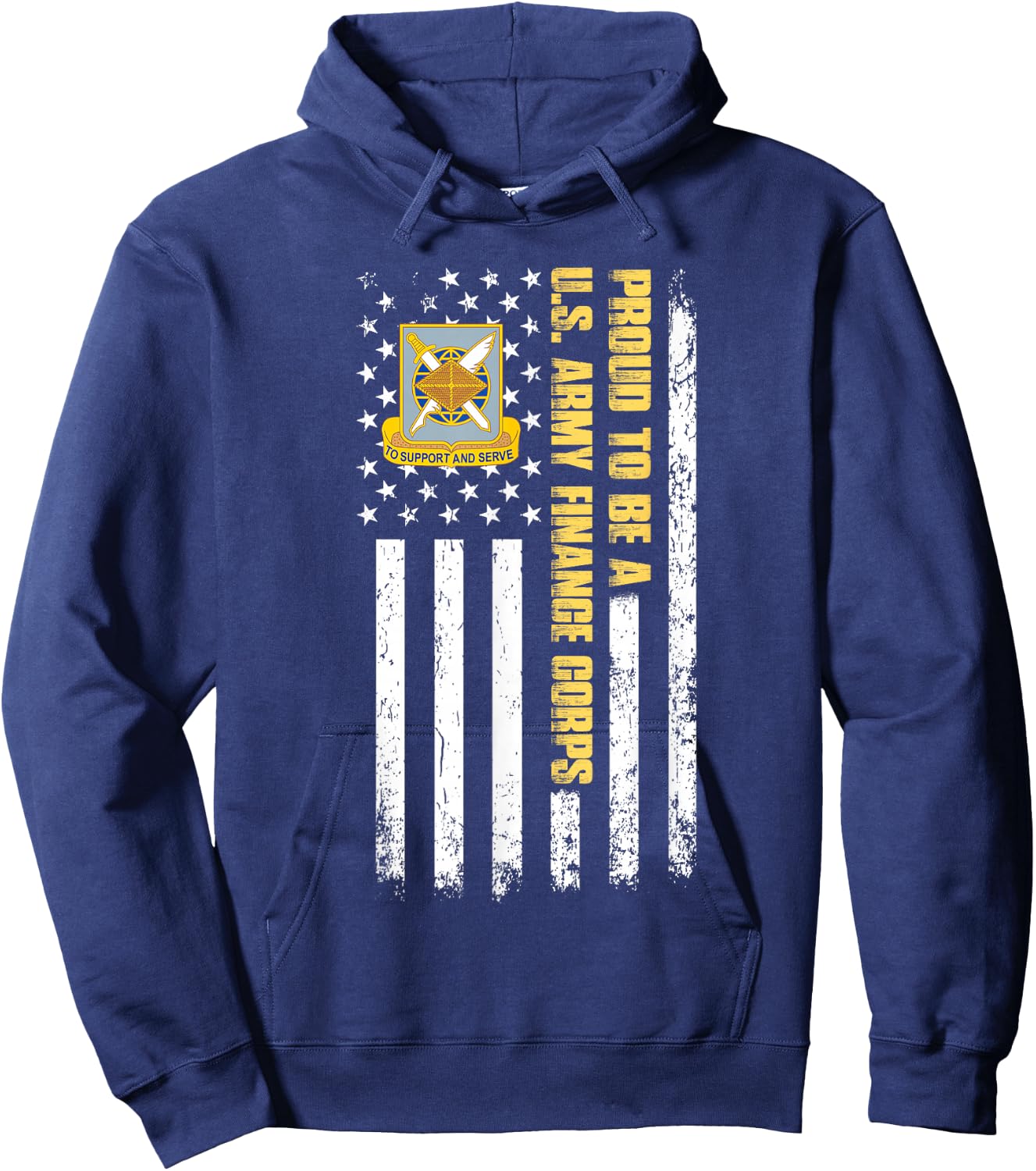 Proud To Be A United States Army Finance Corps Hoodie - Hoodie | Navy