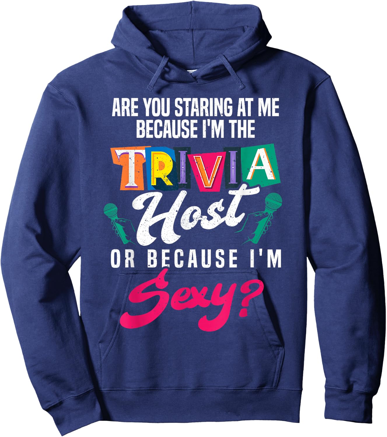 Funny Trivia night Host Hoodie - Hoodie | Navy