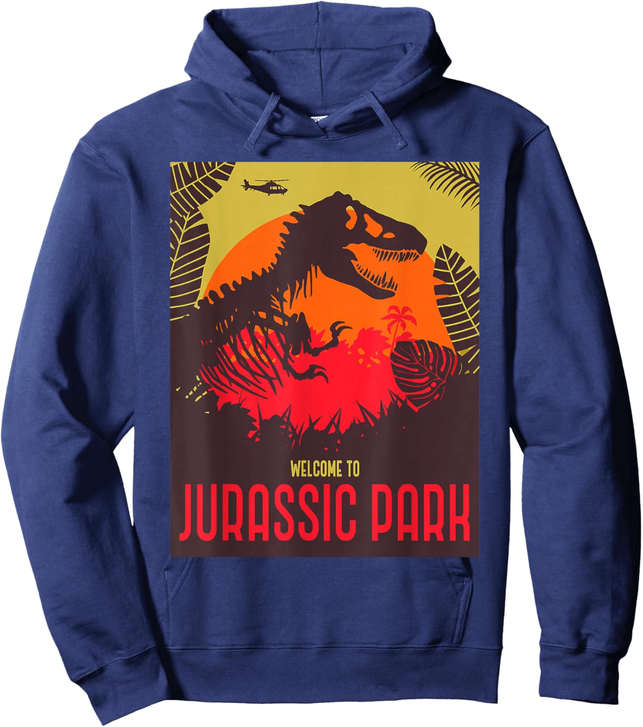 Jurassic Park Dinosaur Skeleton Hoodie - Hoodie | Navy