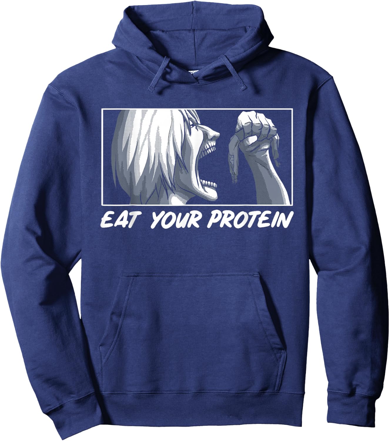 Eat Your Protein Anime Gym Manga Bodybuilding Fitness Anime Hoodie - Hoodie | Navy