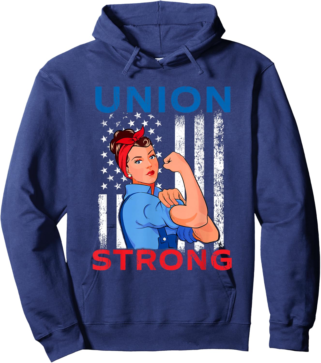 Union Strong - Labor Day Skilled Union Worker Hoodie - Hoodie | Navy
