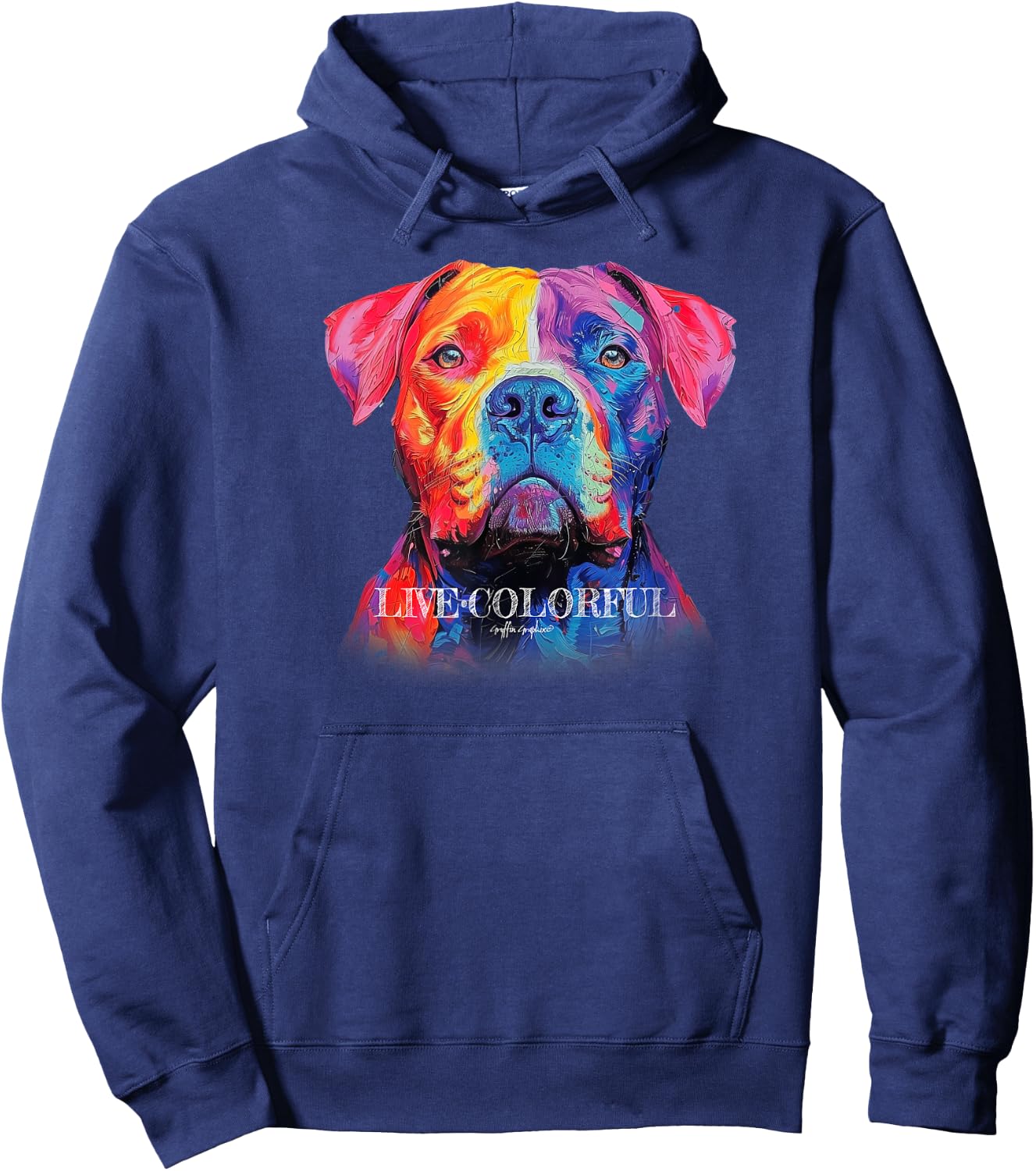 LIVE COLORFUL, PITBULL , Gryffin Graphix Hoodie - Hoodie | Navy