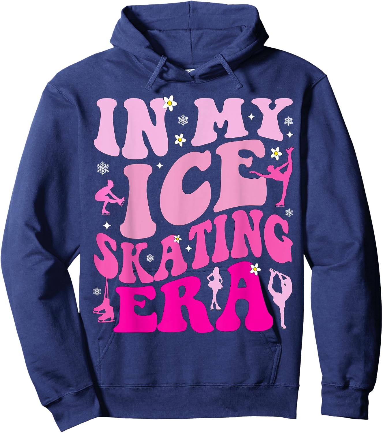 In My Ice Skating Era Skater Coach Figure Hockey Skate Hoodie - Hoodie | Navy