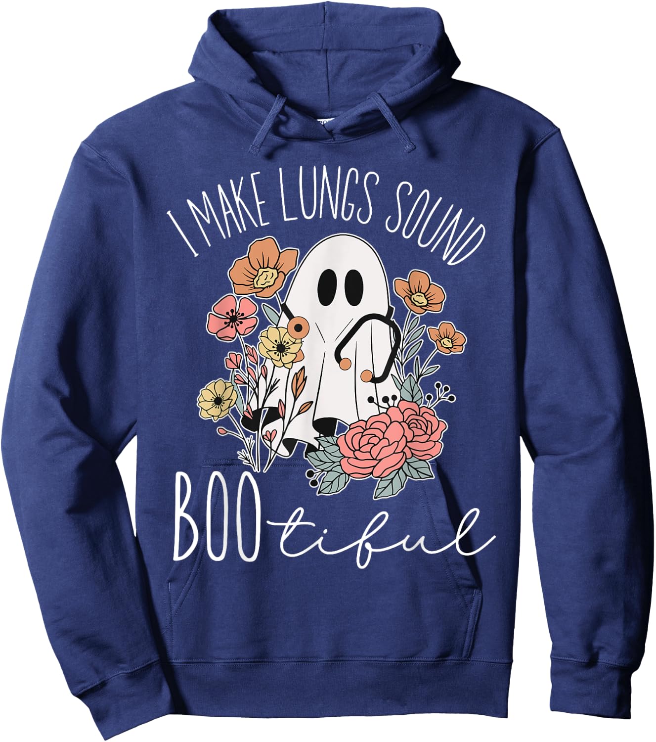 I Make Lungs Sound Boo Tiful Halloween Respiratory Therapist Hoodie - Hoodie | Navy