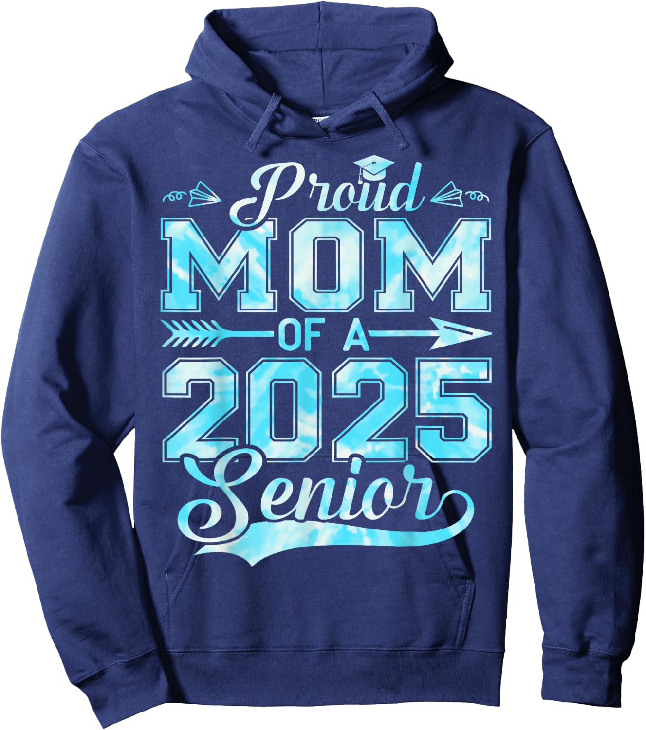 Proud Mom of a 2025 Senior Graduate, Funny Graduation Hoodie - Hoodie | Navy