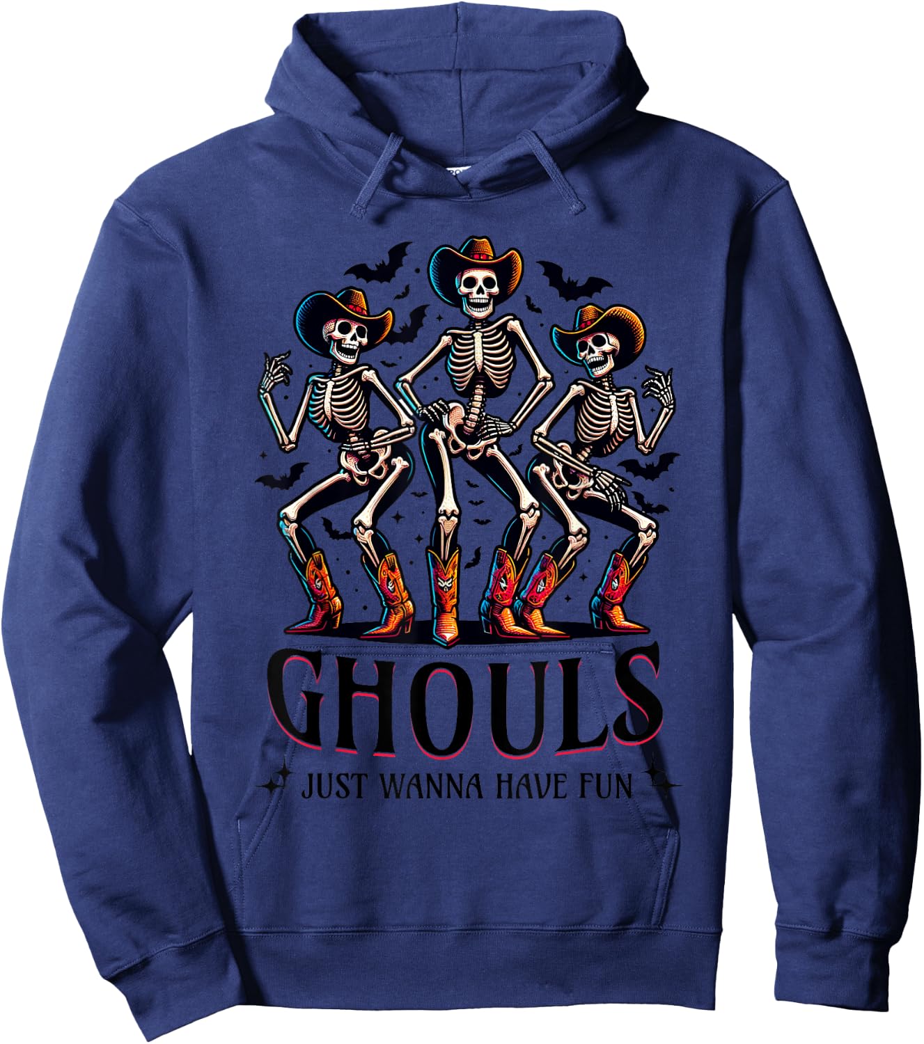 Ghouls Just Wanna Have Fun Funny Cowgirls Halloween Hoodie - Hoodie | Navy