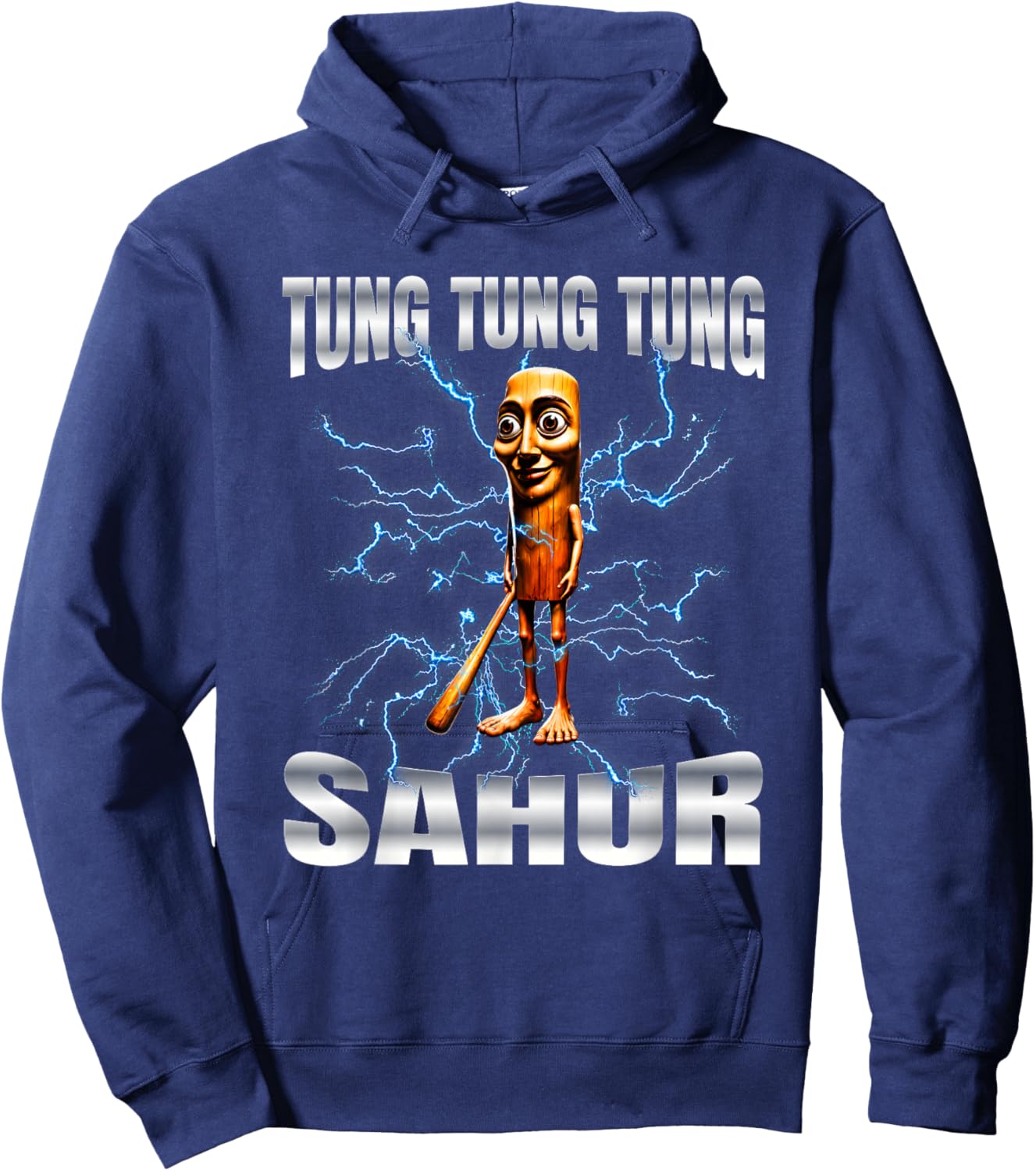 Tung Tung Tung Sahur is Calling Funny Italian Brainrot Meme Hoodie - Hoodie | Navy