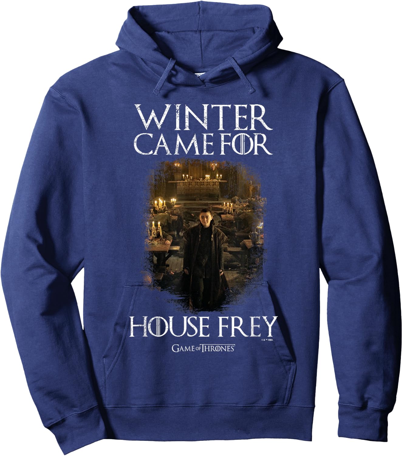 Game Of Thrones Winter Came For House Frey Arya Vignette Hoodie - Hoodie | Navy