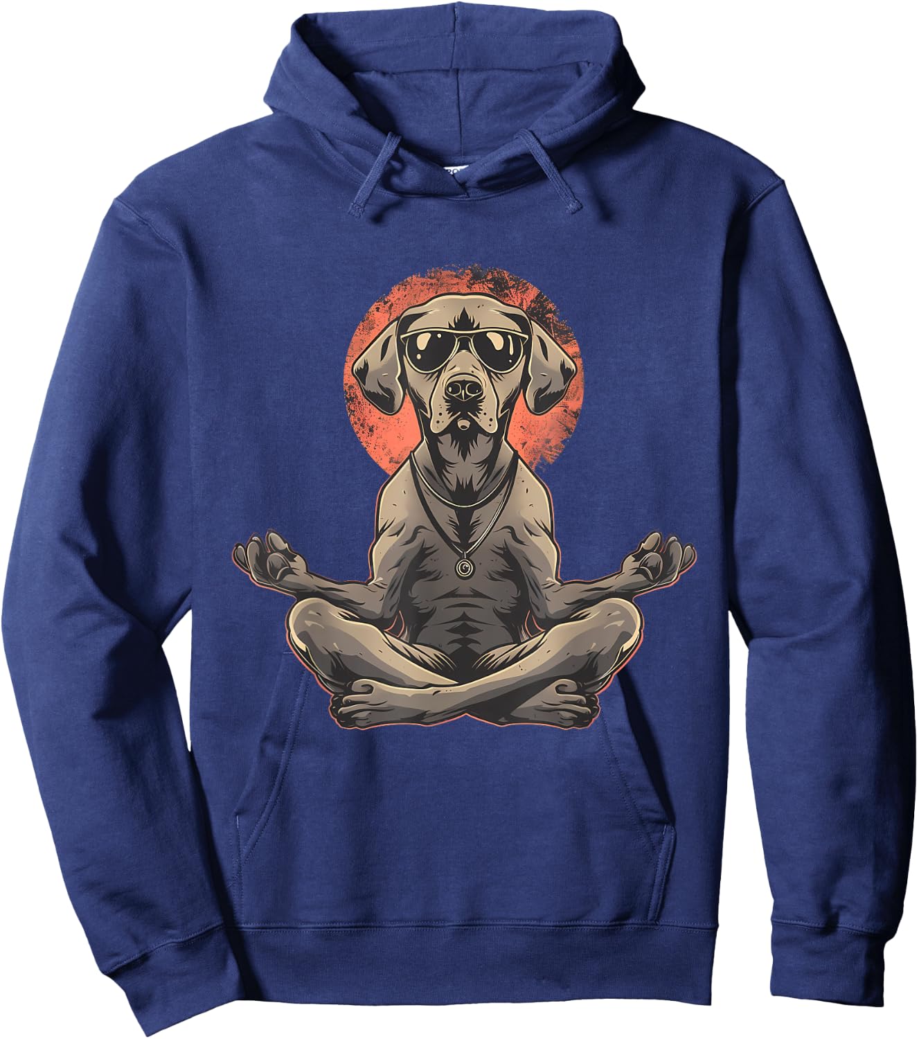 Dog Meditation Buddhist Spiritual Zen Buddha Yoga Hindu Men Women Kids Hoodie - Hoodie | Navy
