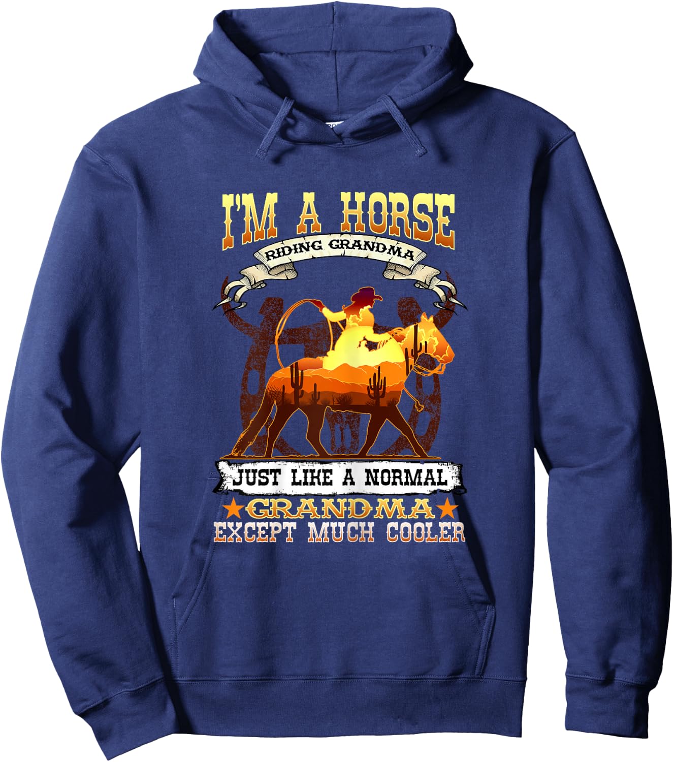 I'm A Horse Riding Grandma I Equestrian Horse Lover Hoodie - Hoodie | Navy