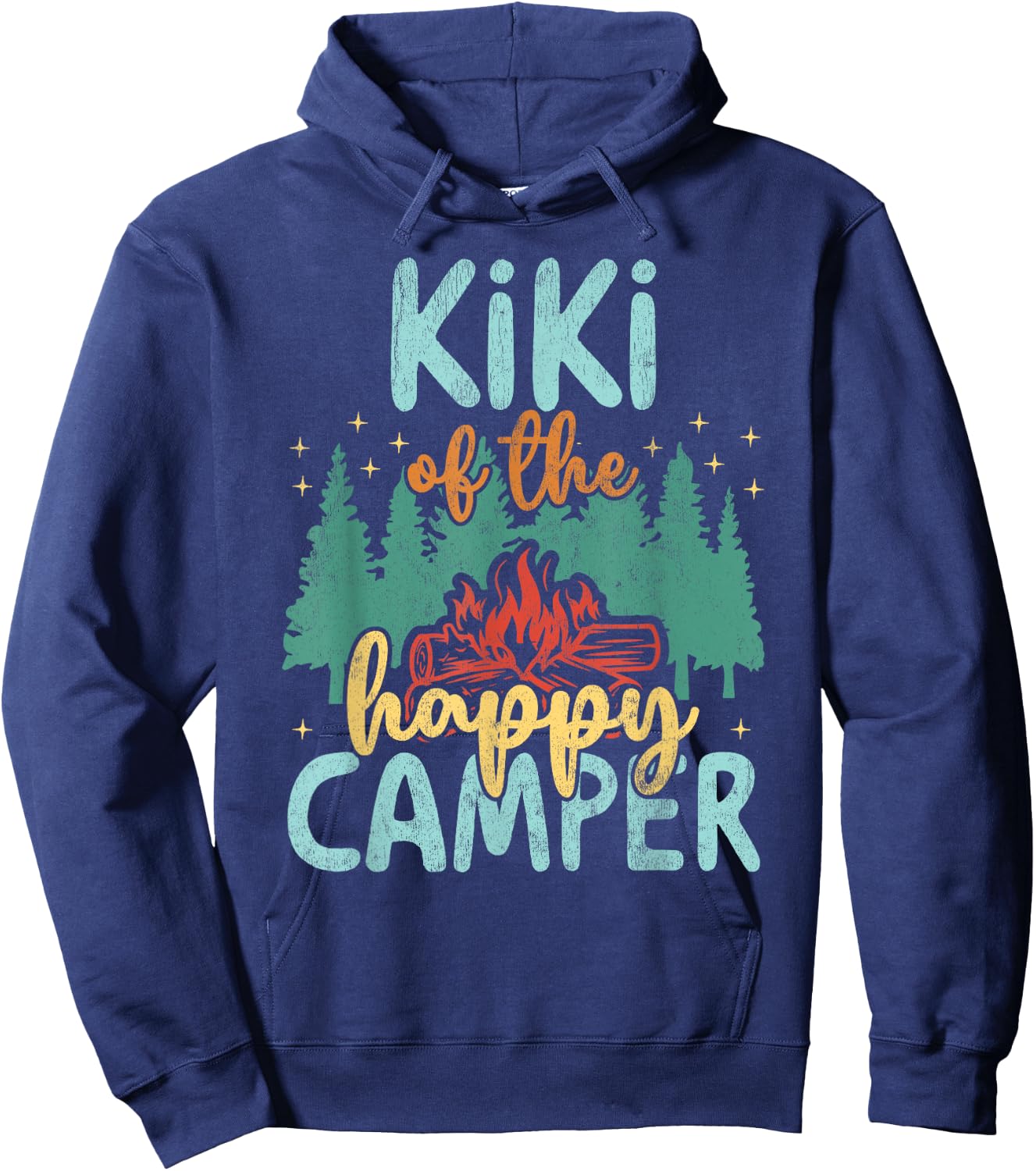 Kiki of Happy Camper 1st Birthday Party Retro Kiki Hoodie - Hoodie | Navy