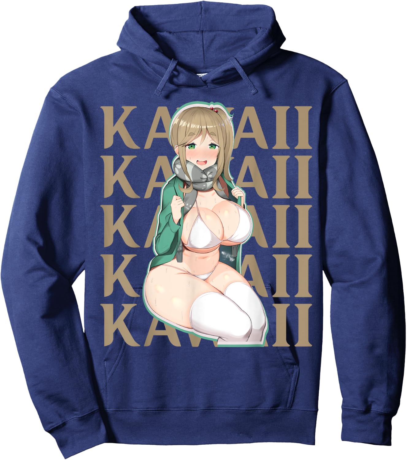 Cute Anime Fan Lewd Waifu Kawaii Hoodie - Hoodie | Navy