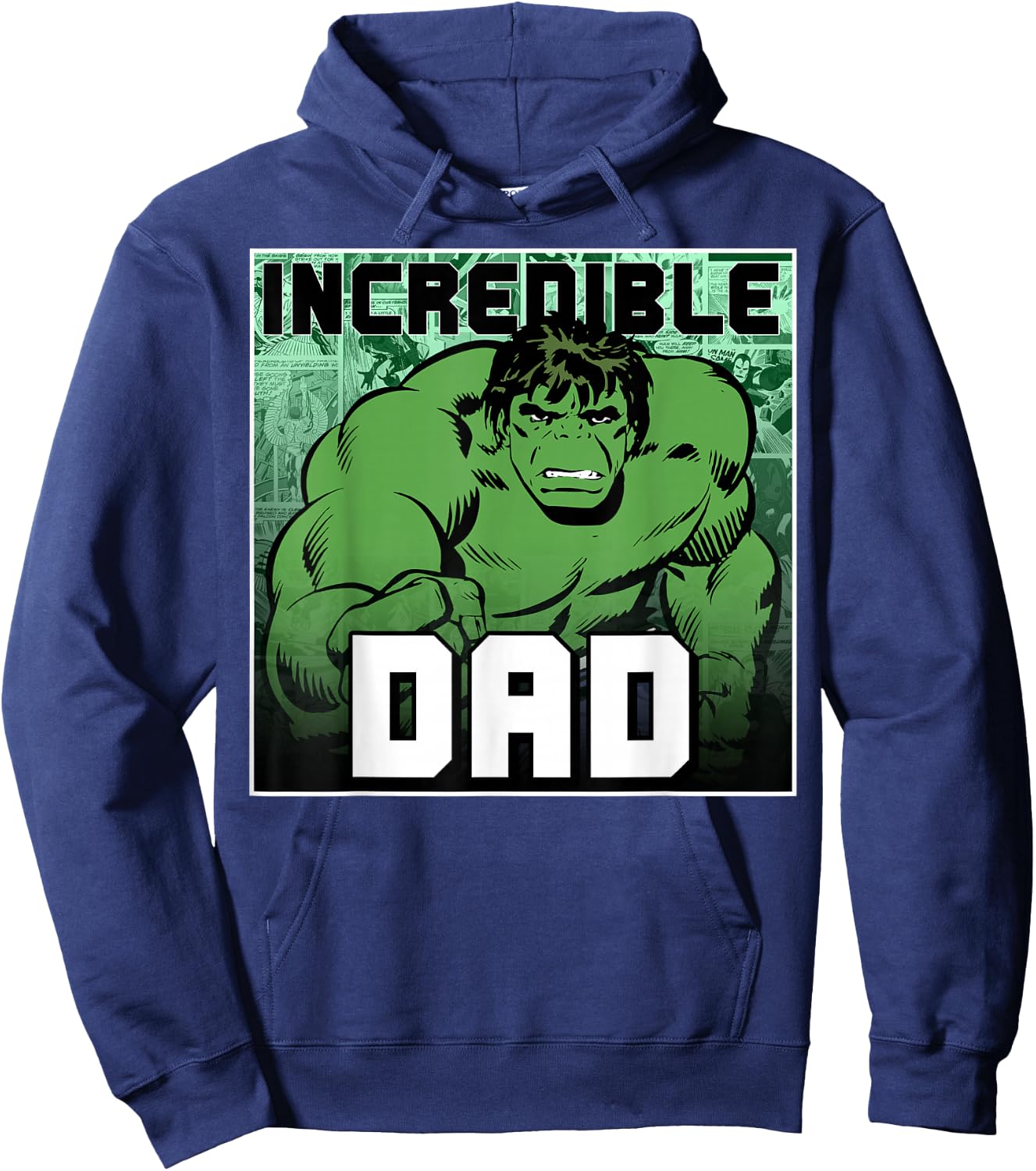 Marvel Comics Avengers Father's Day Hulk Incredible Dad Hoodie - Hoodie | Navy