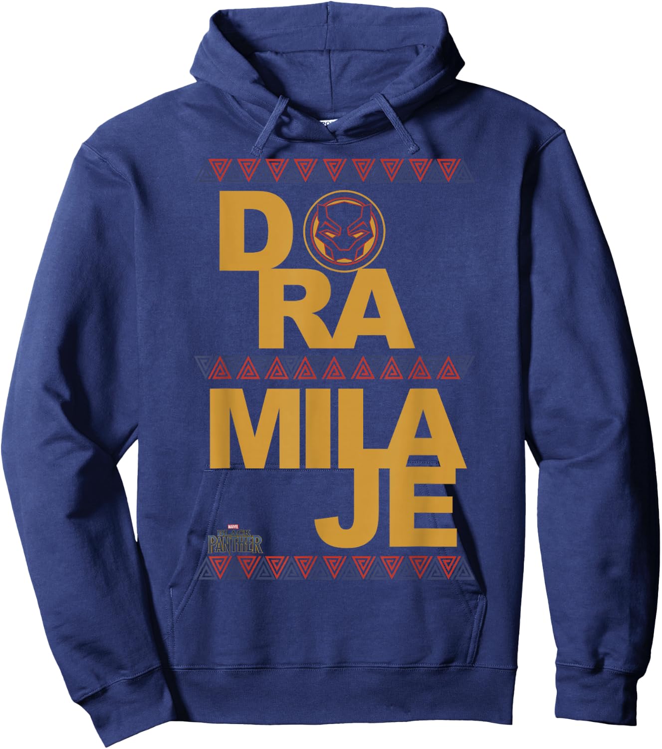 Marvel Black Panther Movie Dora Milaje Text Graphic Hoodie - Hoodie | Navy