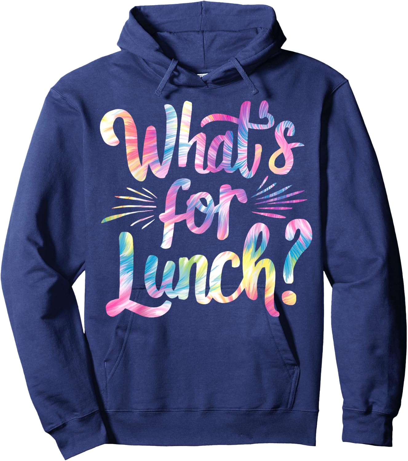 Lady What's For Lunch? Cooking And Kitchen Tie Dye Hoodie - Hoodie | Navy
