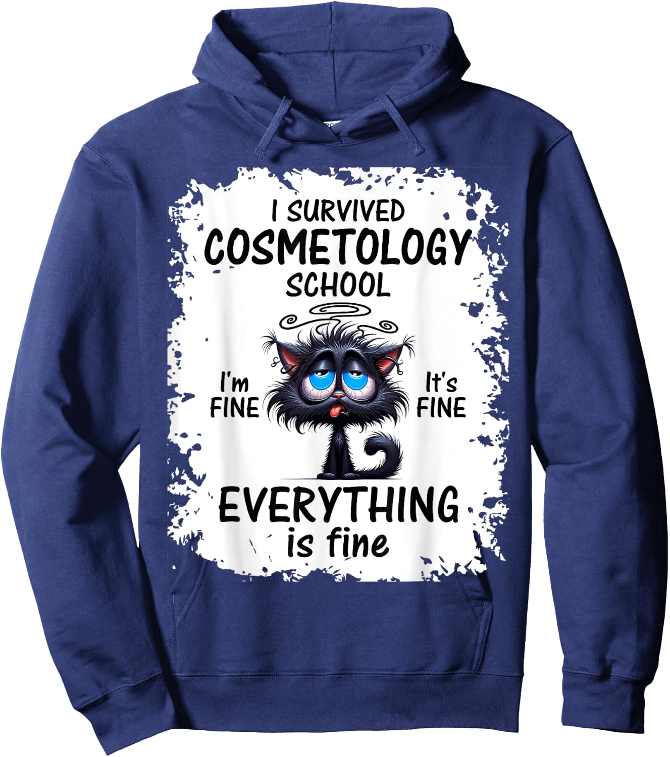 I Survived Cosmetology School Graduation 2025 2026 Hoodie - Hoodie | Navy