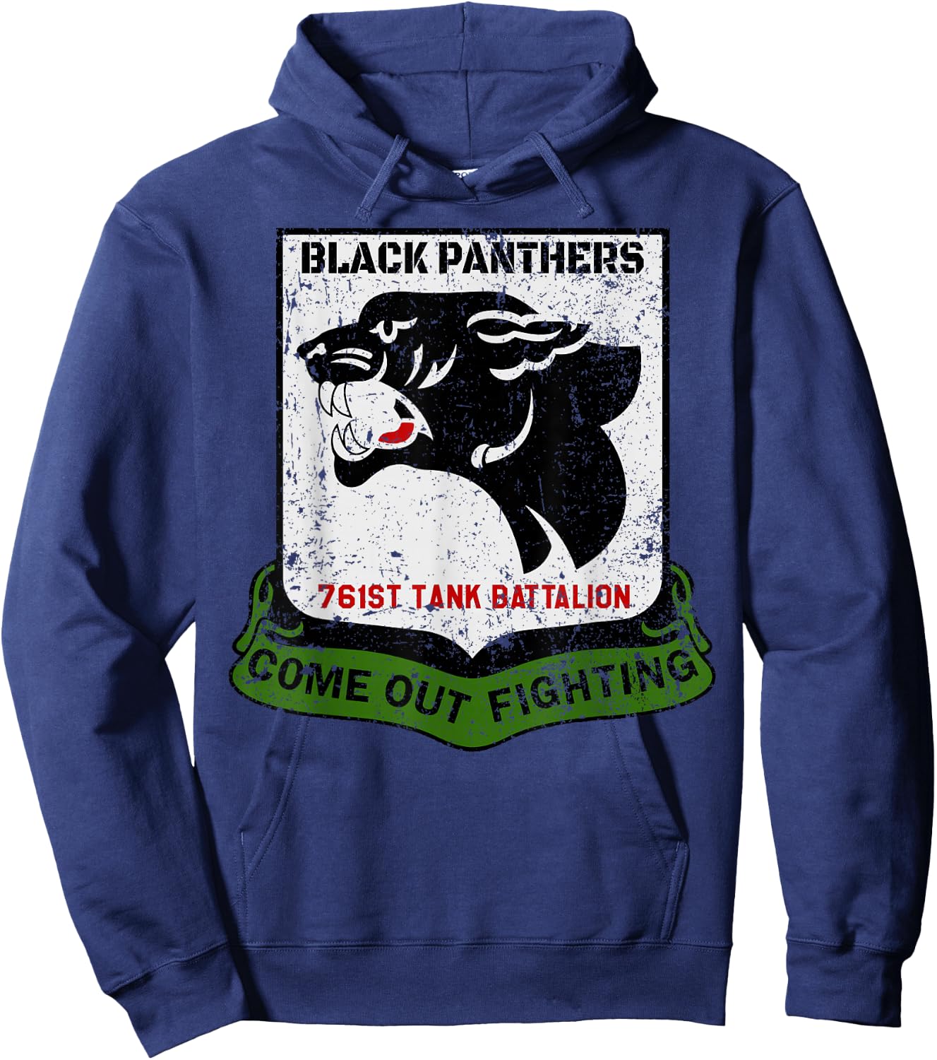 Black Panthers 761st Tank Battalion WW2 Tank Squadron Hoodie - Hoodie | Navy
