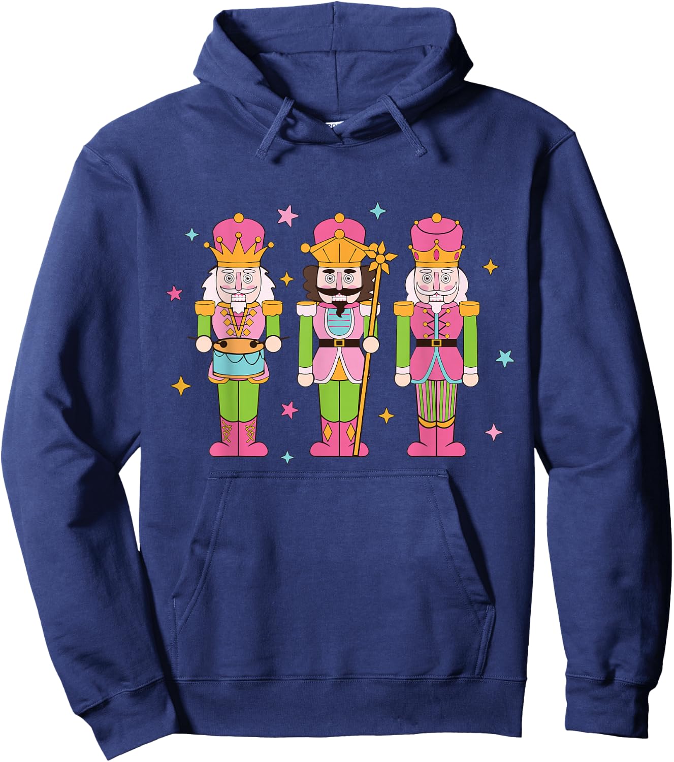 Vintage Pink Nutcracker Squad Women Girl Kids Pink Christmas Hoodie - Hoodie | Navy