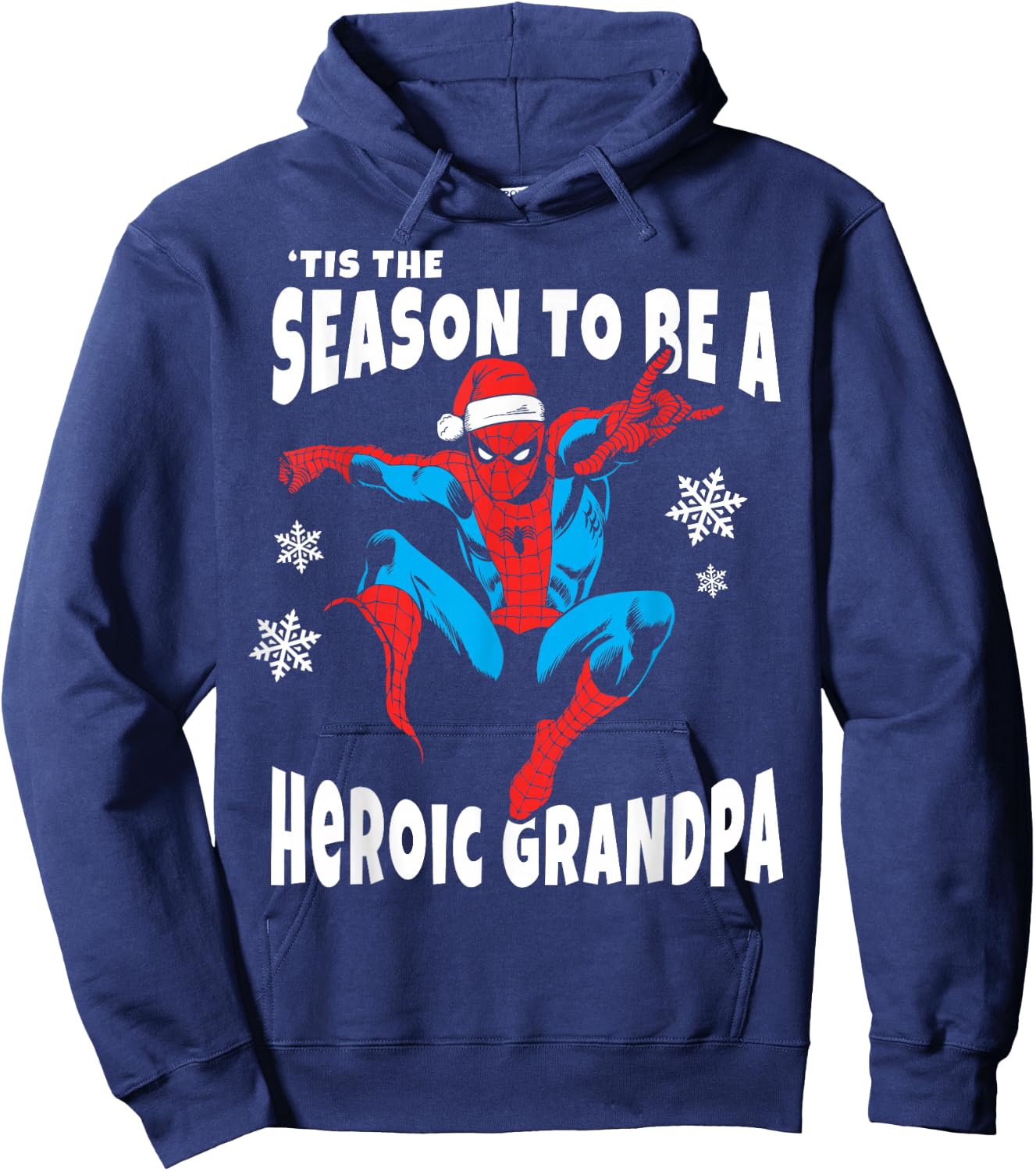Marvel Spider-Man Season To Be A Heroic Grandpa Hoodie - Hoodie | Navy